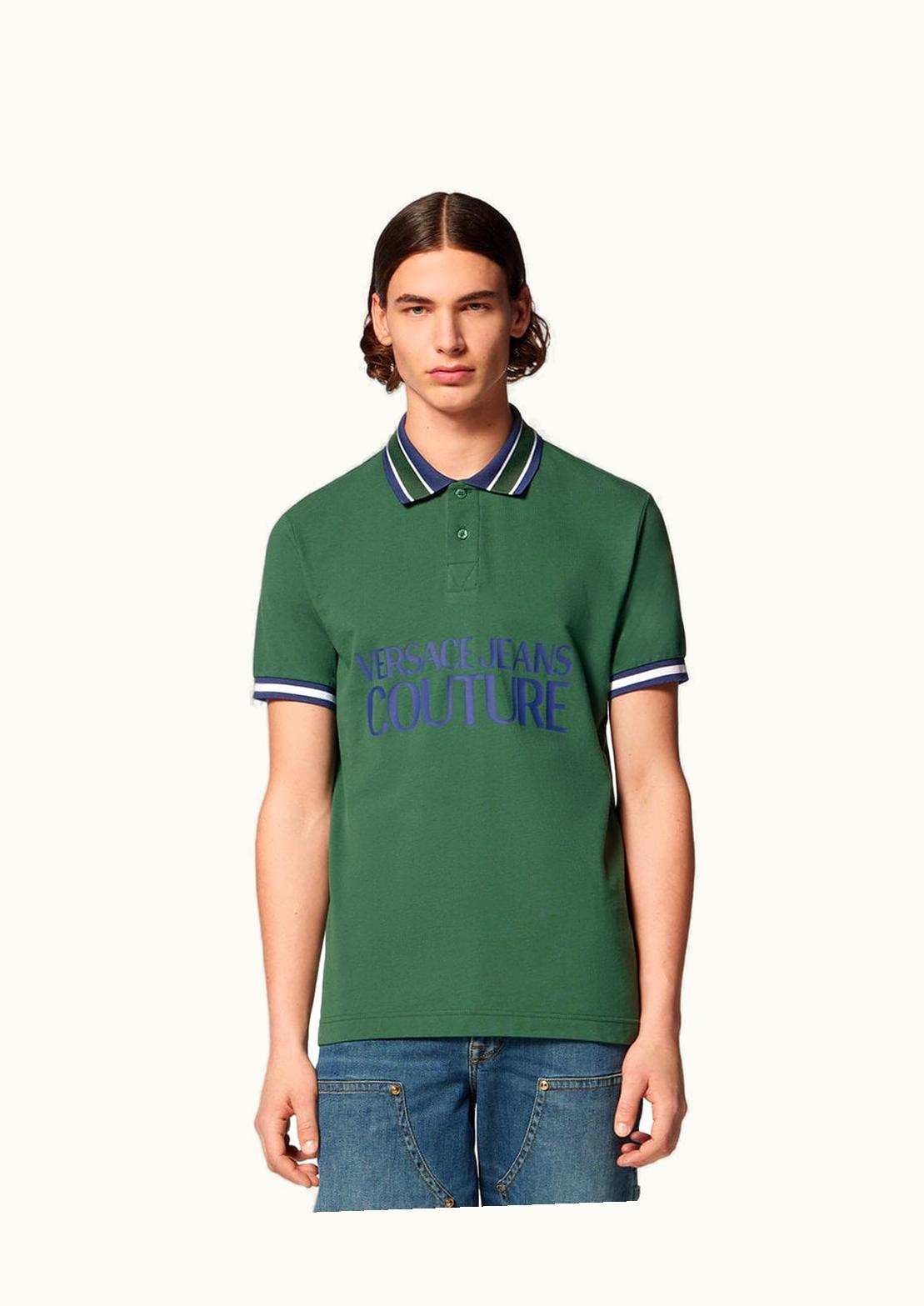 Versace Versace Logo Short-Sleeved Polo Shirt Yellow