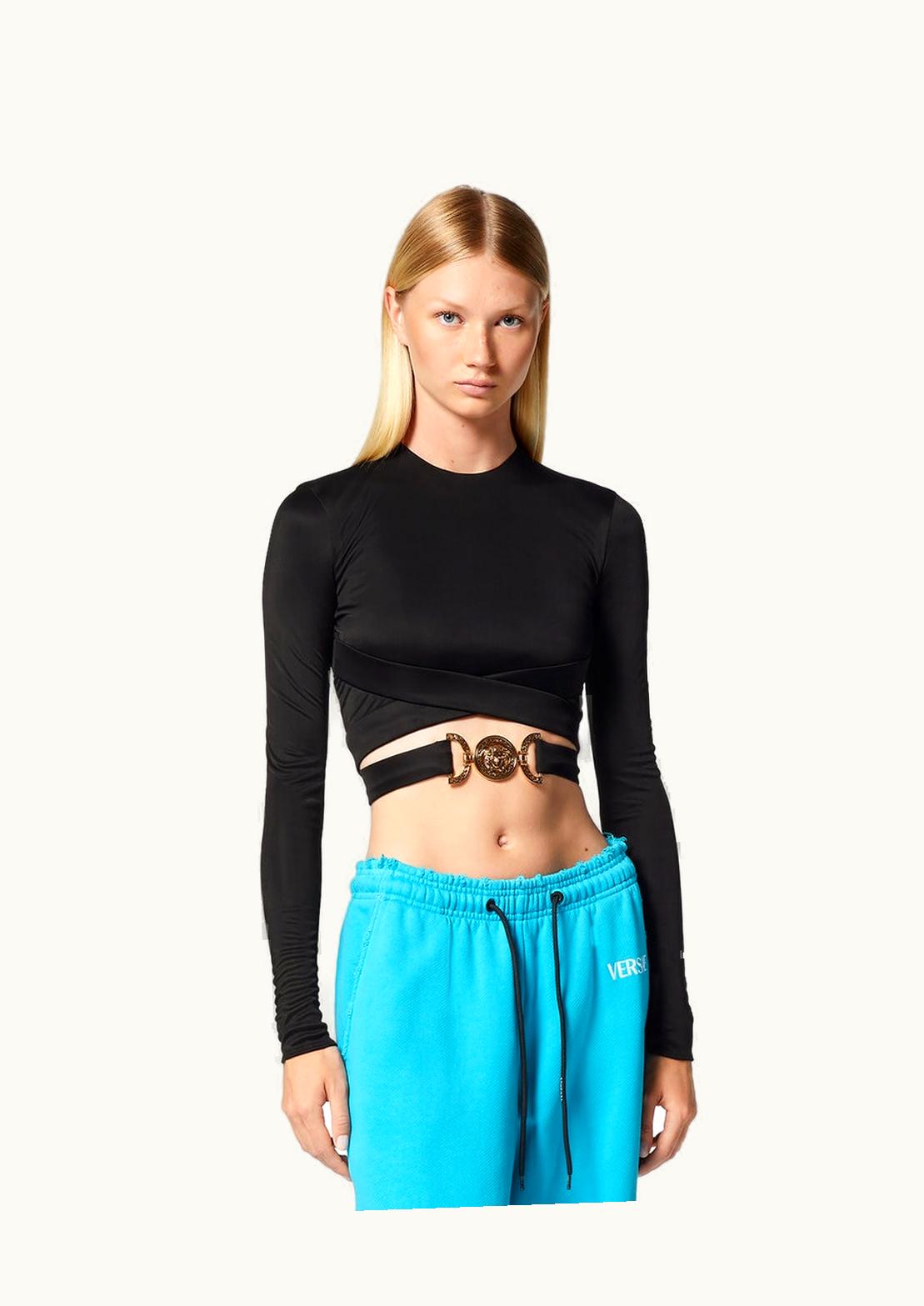 Versace Versace Medusa '95 Belted Crop Top Black