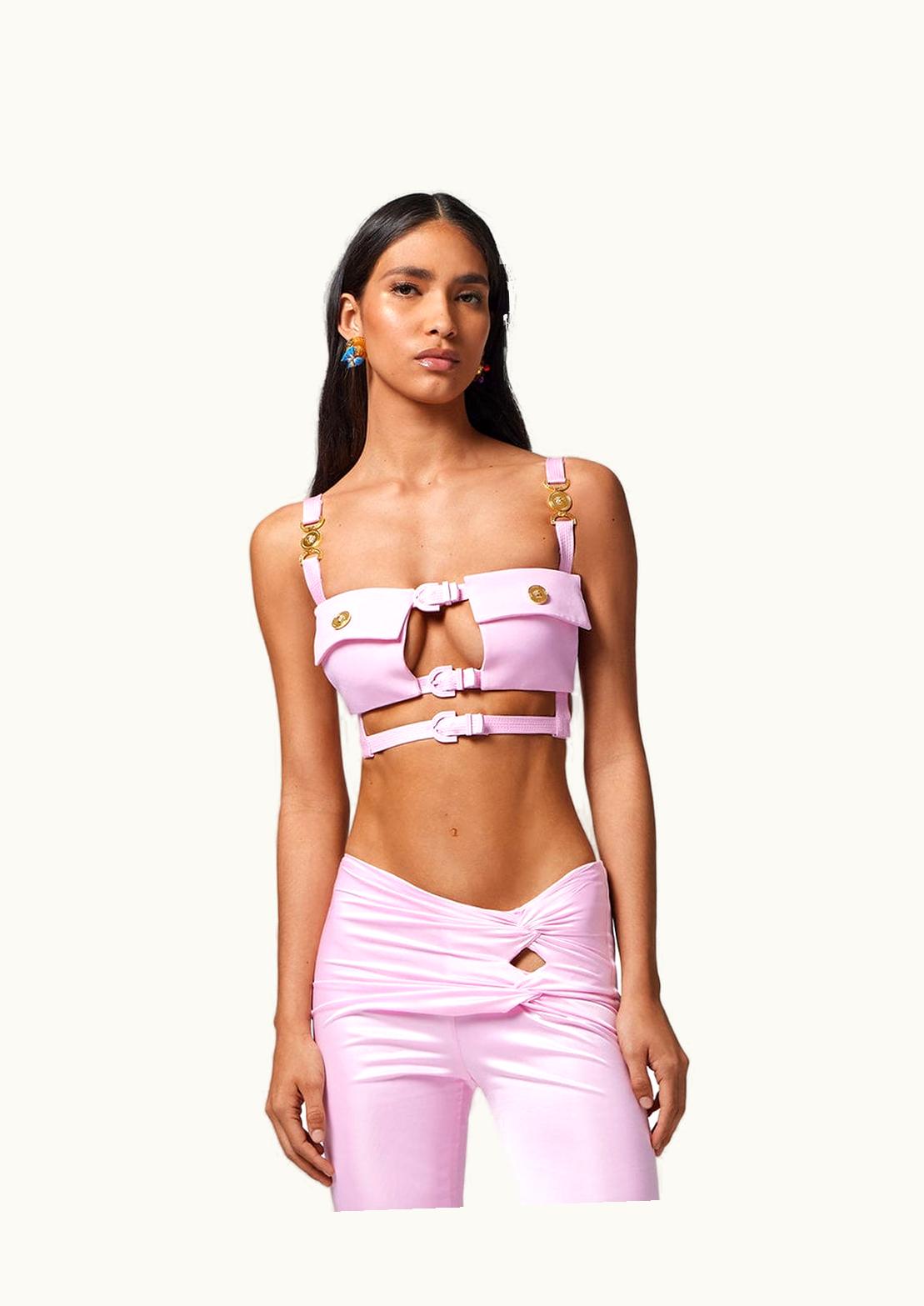 Versace Versace Medusa '95 Cutout Bustier Top Pink