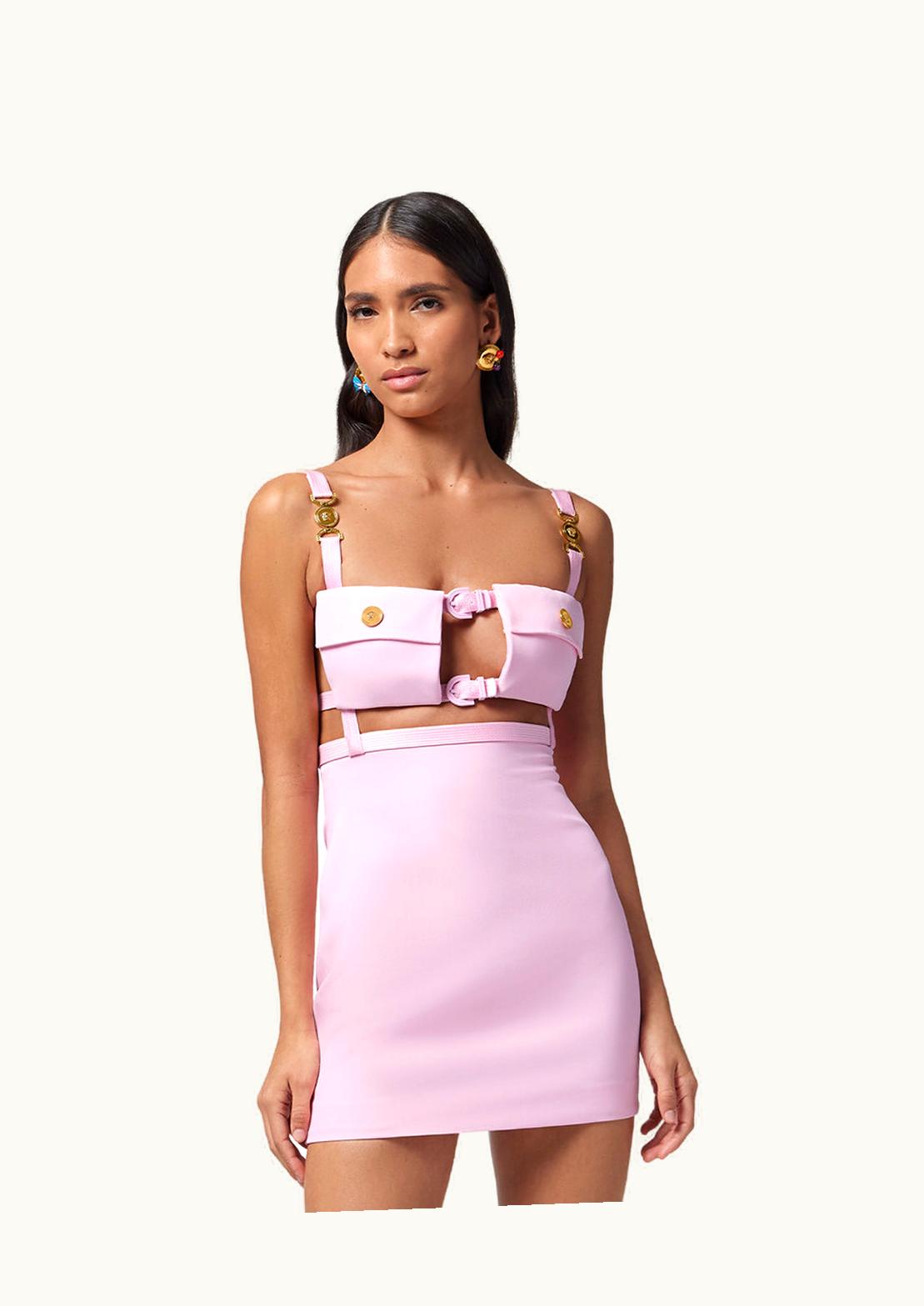 Versace Versace Medusa '95 Cutout Mini Dress Pink