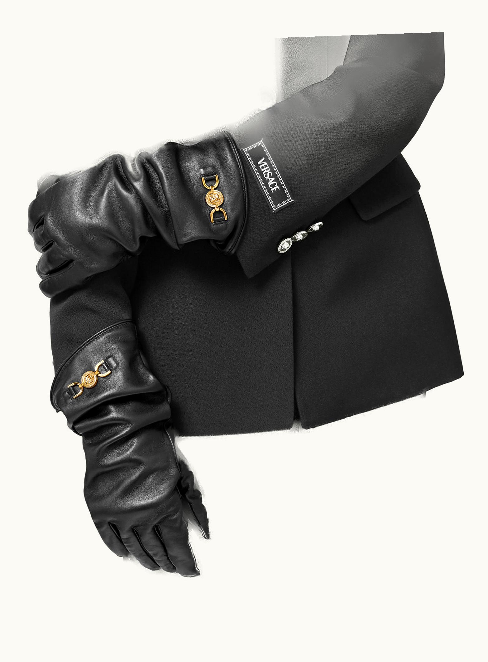 Versace Versace Medusa '95 Leather Gloves