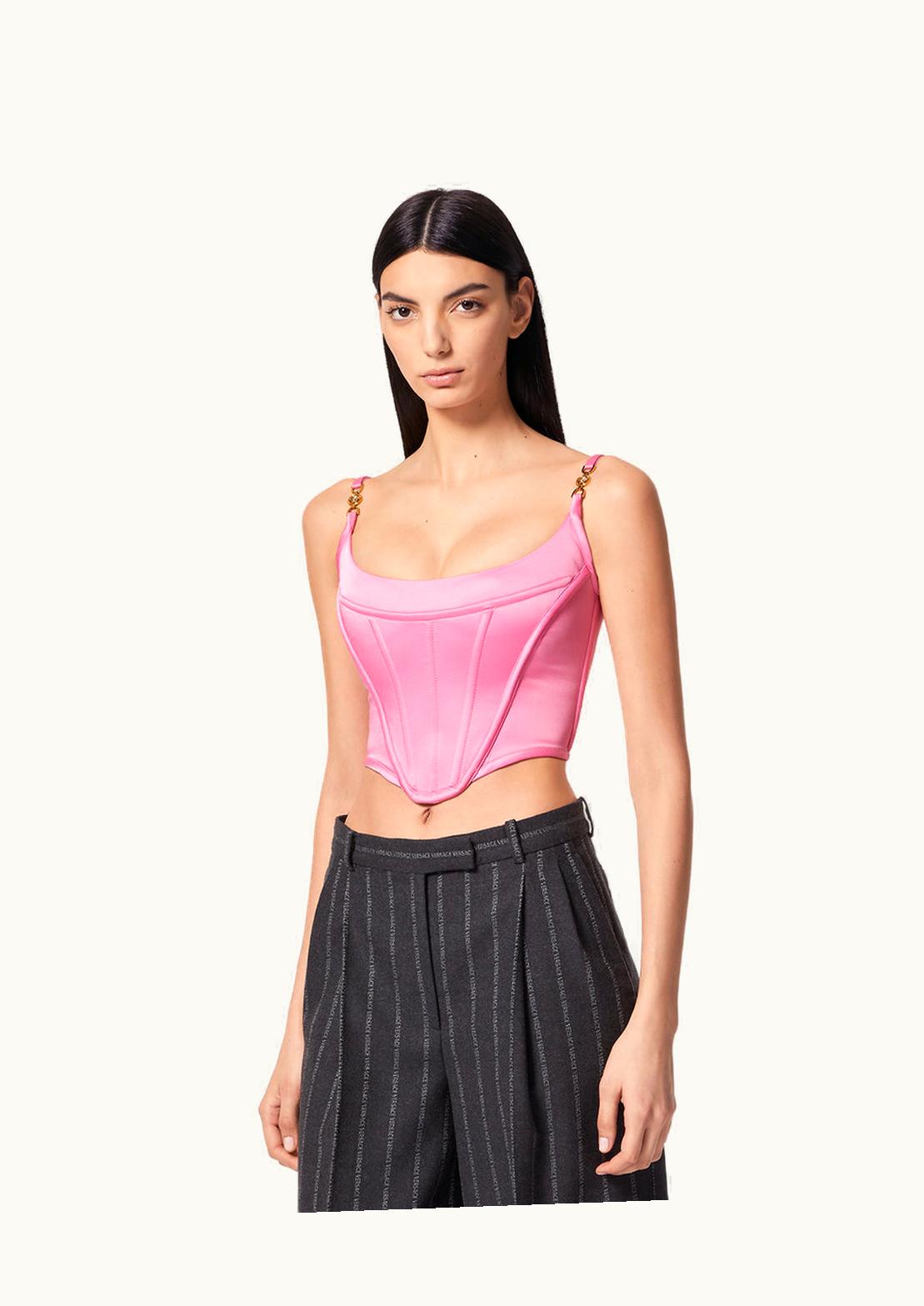 Versace Versace Medusa '95 Satin Corset Top Pink