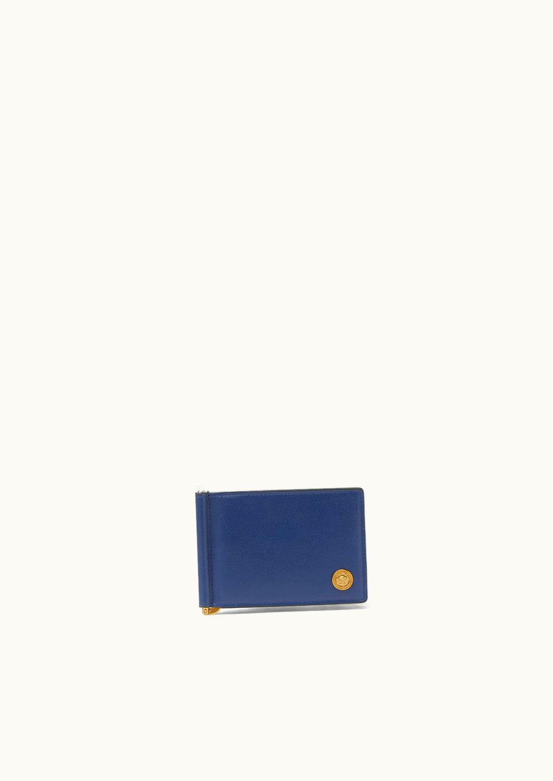 Versace Versace Medusa Biggie Bifold Clip Wallet Blue