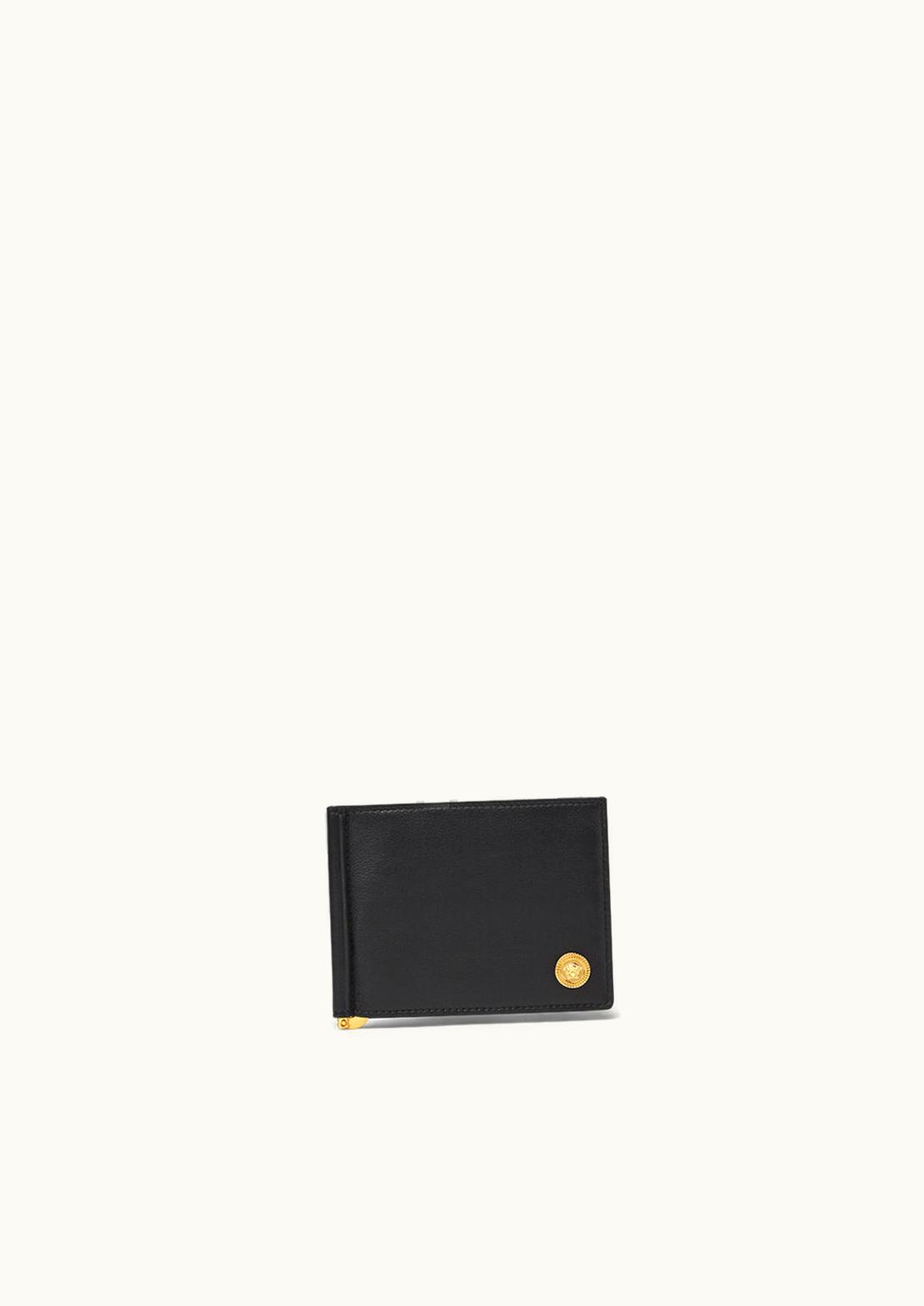 Versace Versace Medusa Biggie Bifold Clip Wallet Black, Gold