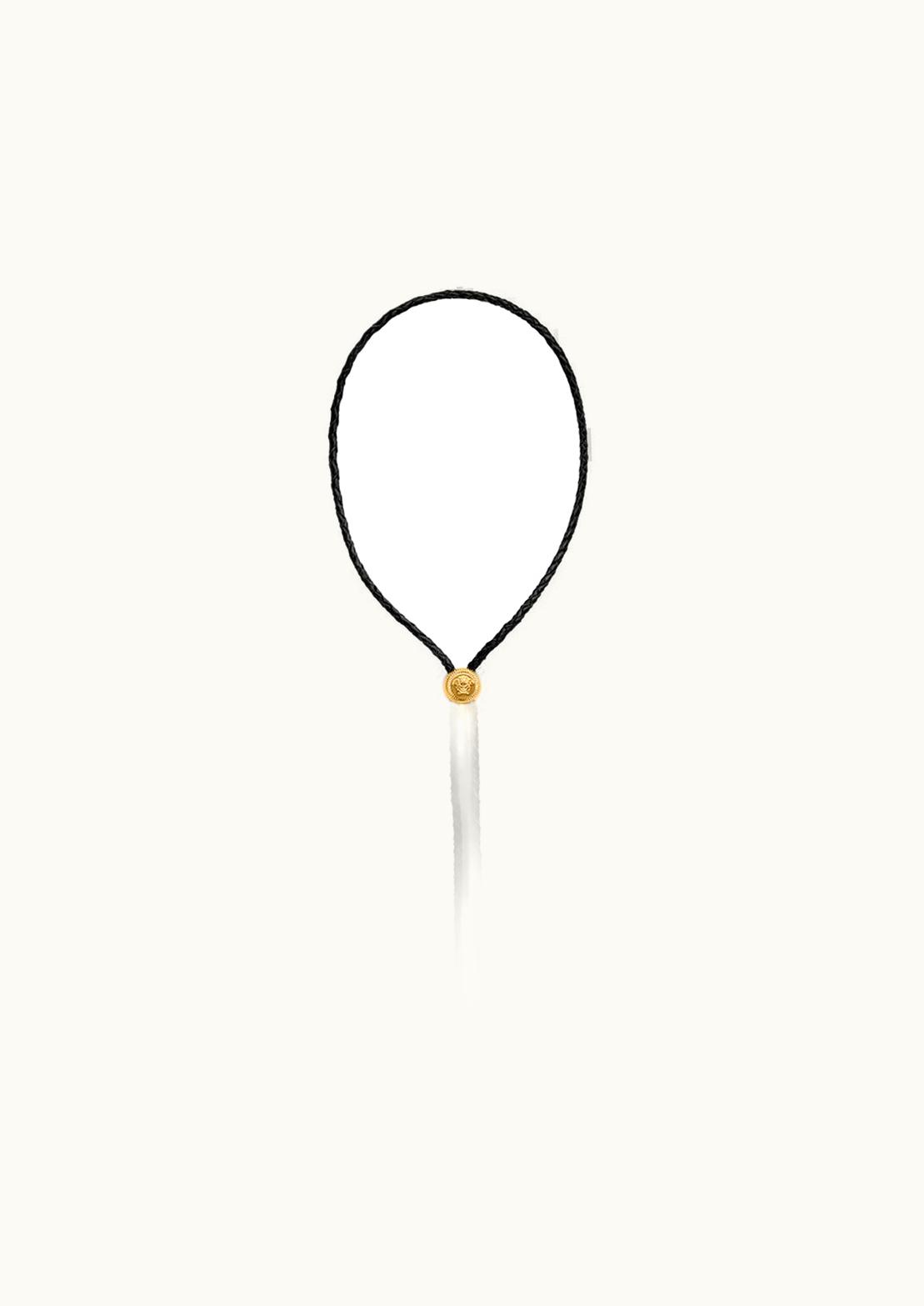 Versace Versace Medusa Biggie Braided Leather Necklace Black, Gold