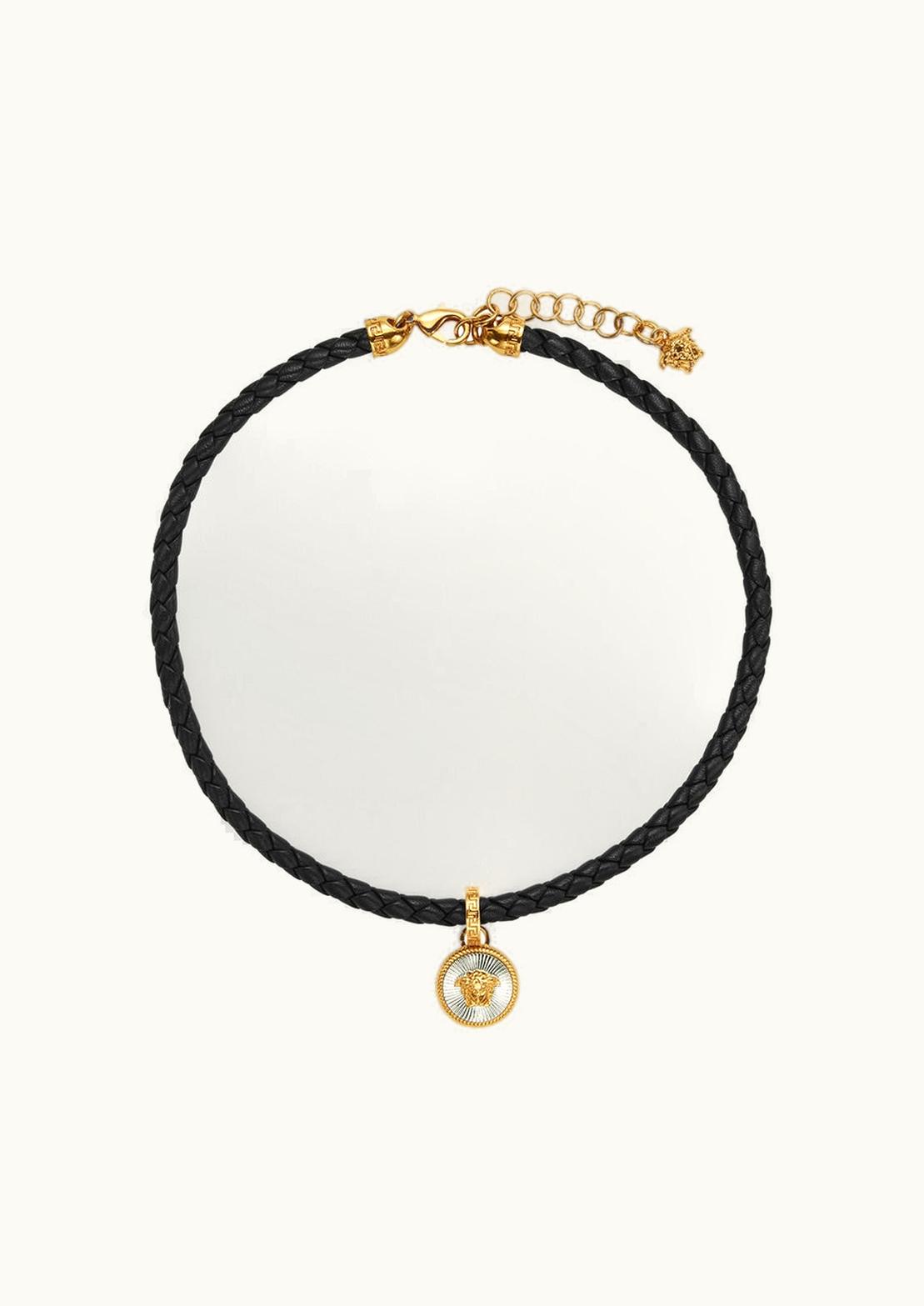 Versace Versace Medusa Biggie Leather Necklace Black