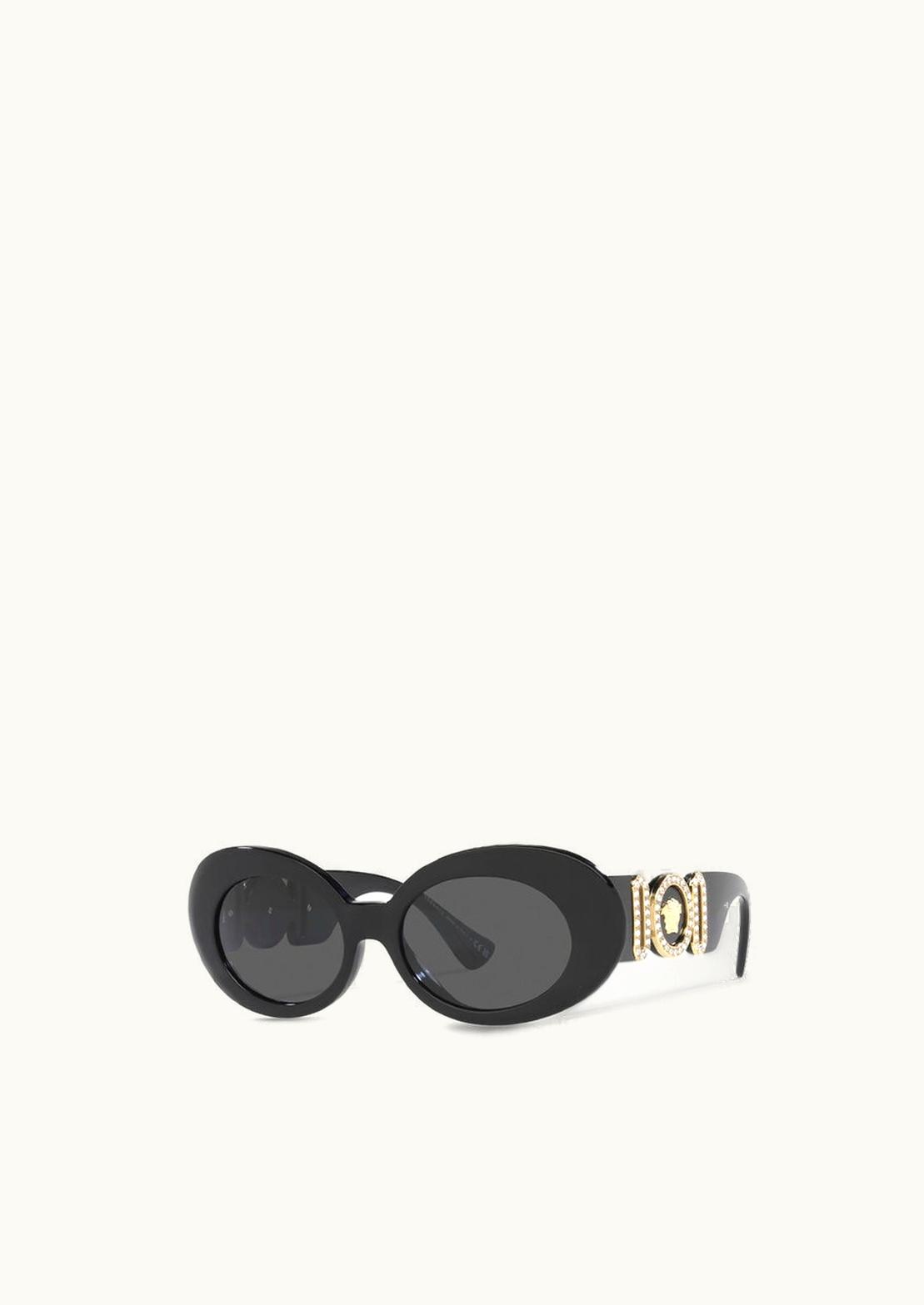 Versace Versace Medusa Biggie Oval Sunglasses Black