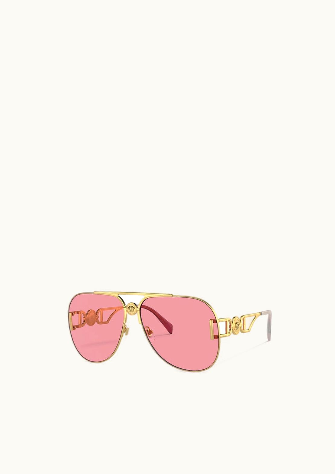 Versace Versace Medusa Biggie Pilot Sunglasses Gold, Pink