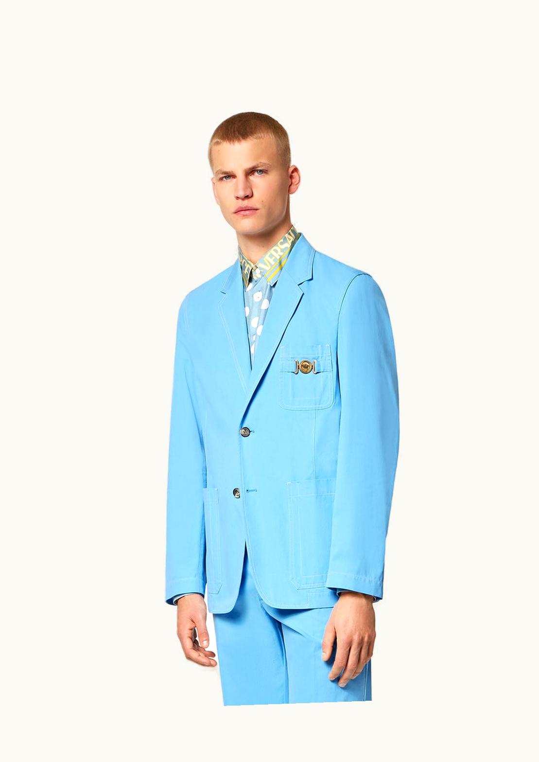 Versace Versace Medusa Biggie Cotton Blazer Blue