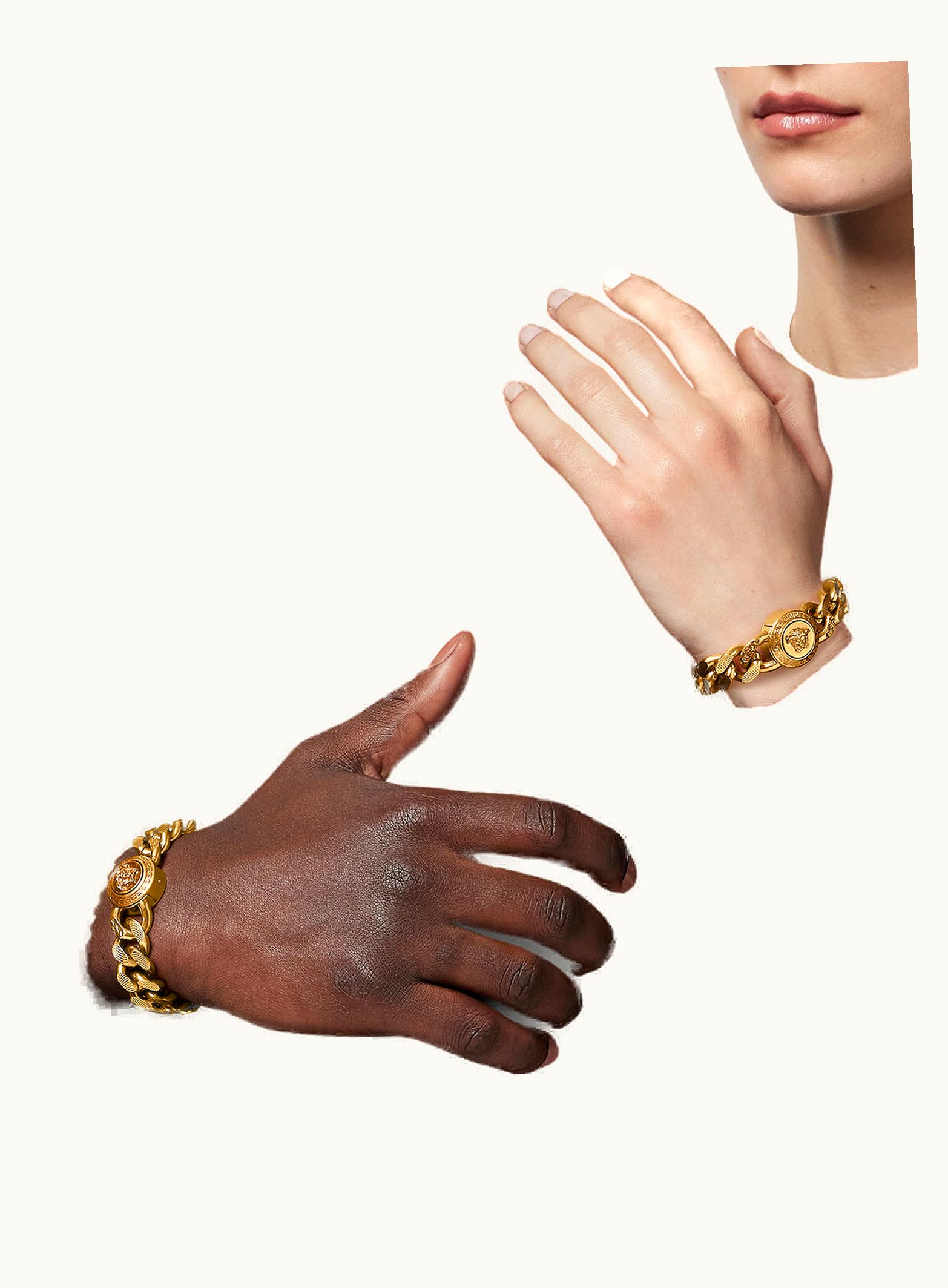 Versace Versace Medusa Chain Bracelet Gold Tone Hypoallergenic Bracelet Gold