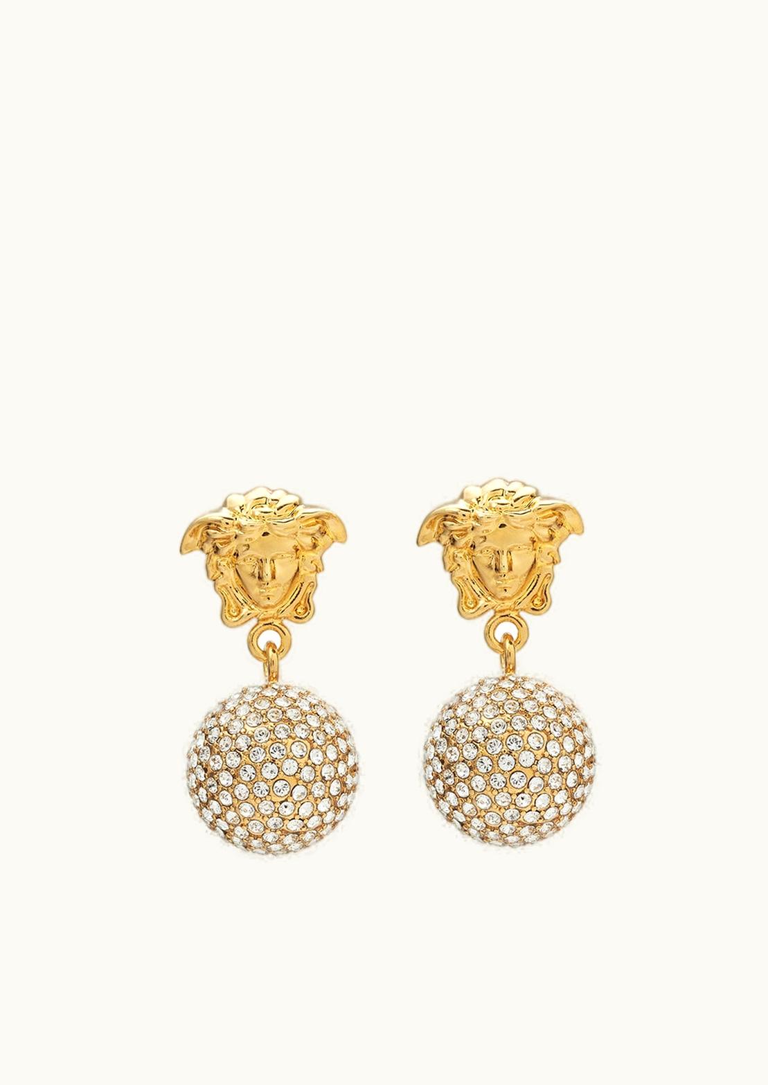Versace Versace Medusa Crystal Ball Earrings Gold
