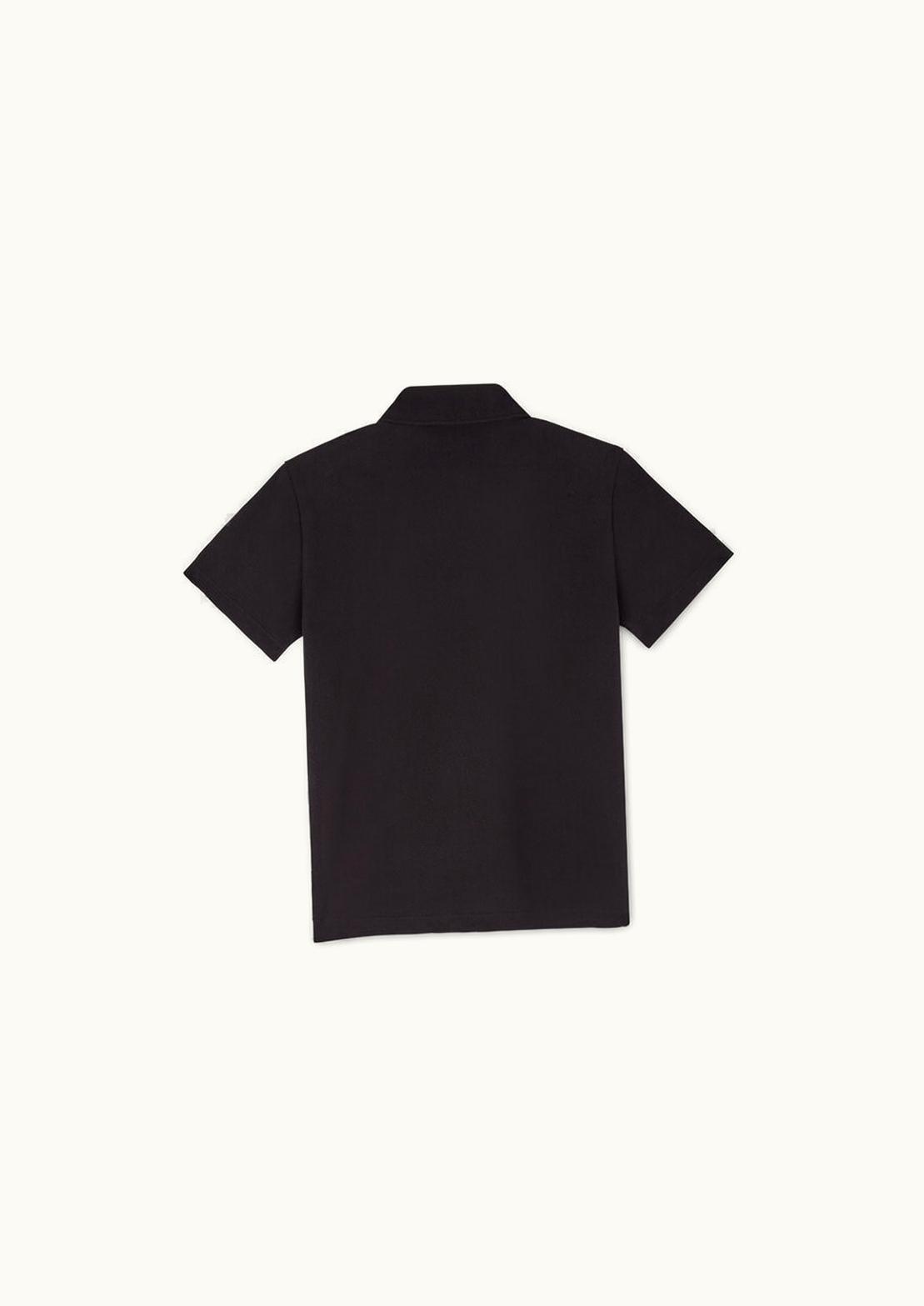 Versace Versace Medusa Embroidered Kids Polo Shirt Black, Gold