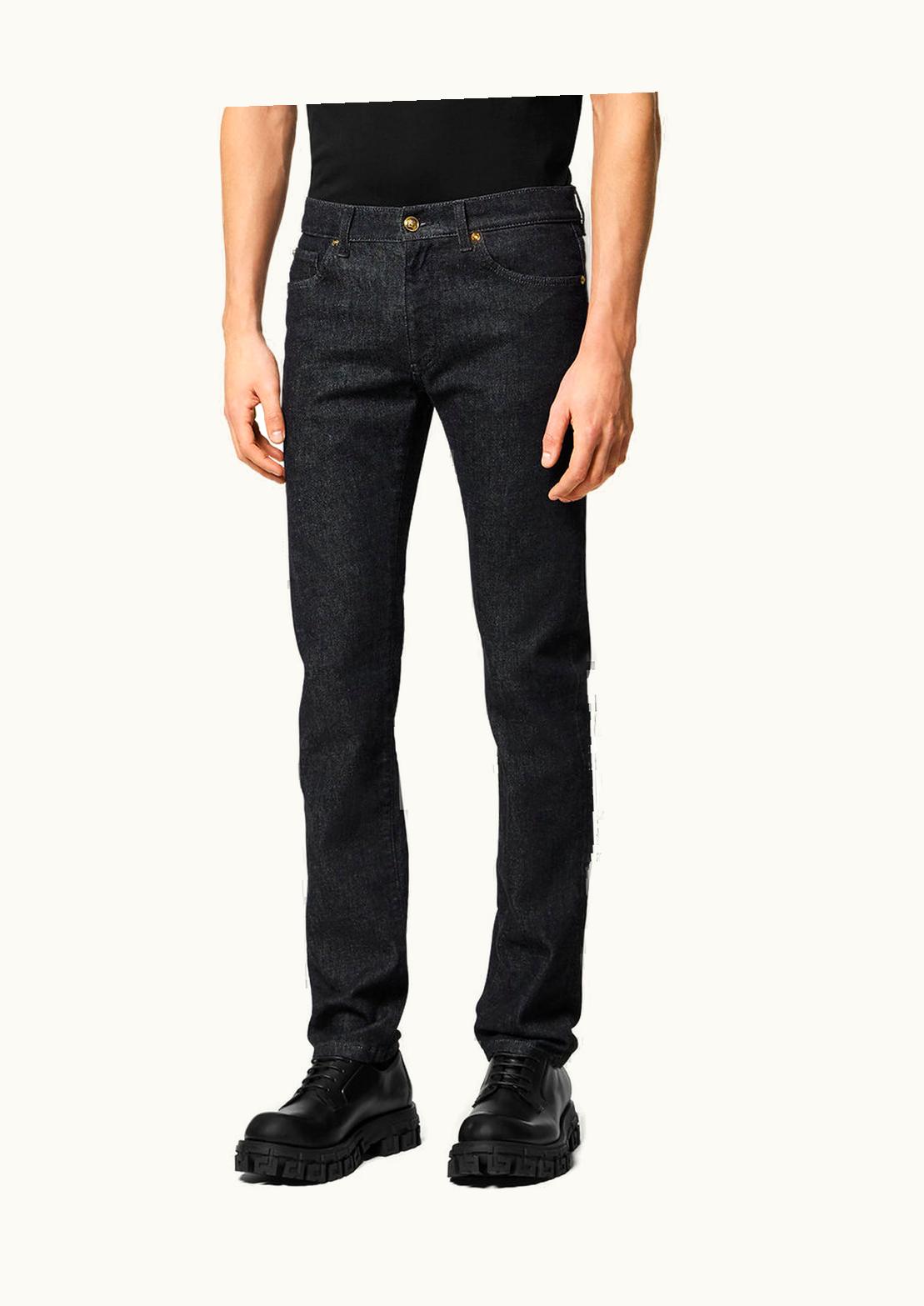 Versace Versace Medusa Flame Slim-Fit Jeans Black