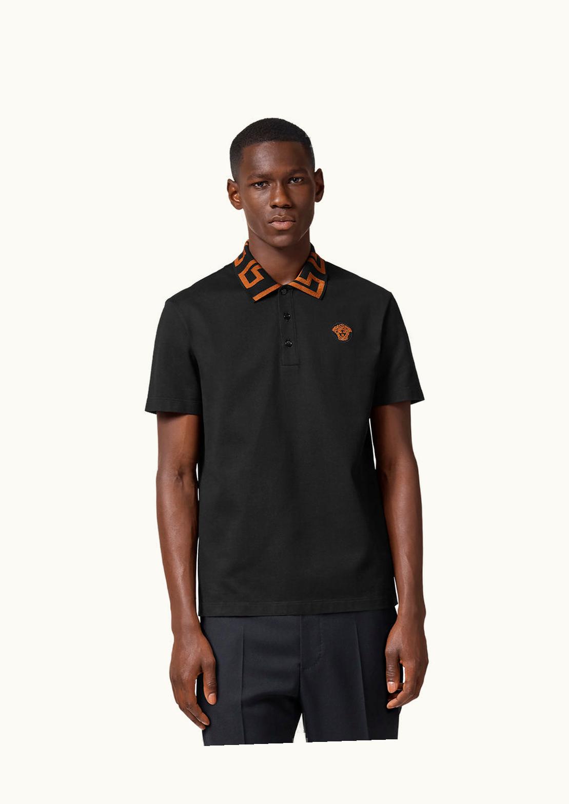 Versace Versace Medusa Greca Polo Shirt Black A89492-1A04867_AT4_2XL_2BK60__