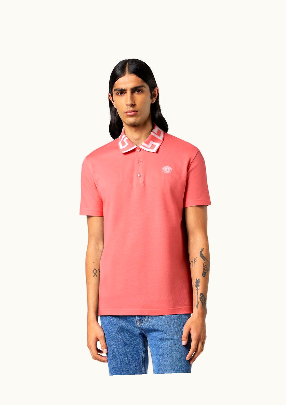 Versace Versace Medusa Greca Polo Shirt Pink