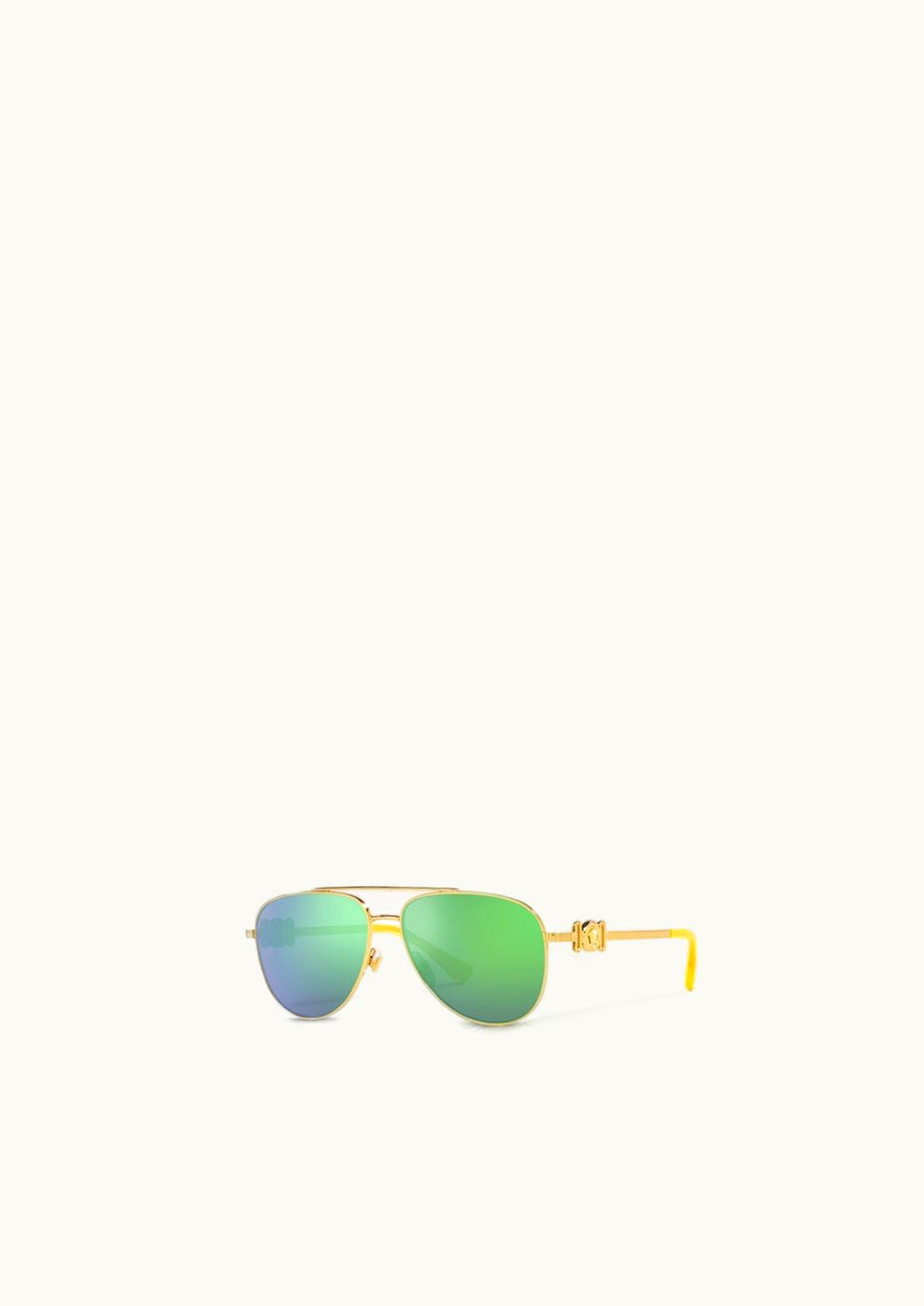 Versace Versace Medusa Kids Aviator Sunglasses Gold, Green