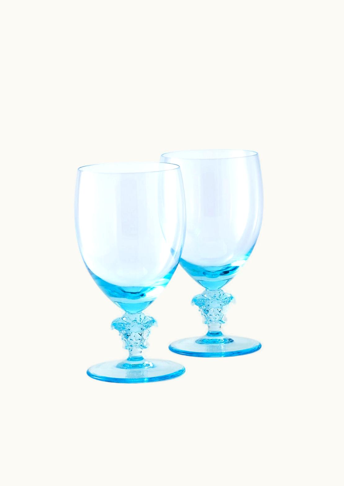 Versace Versace Medusa Crystal Teal Water Goblets