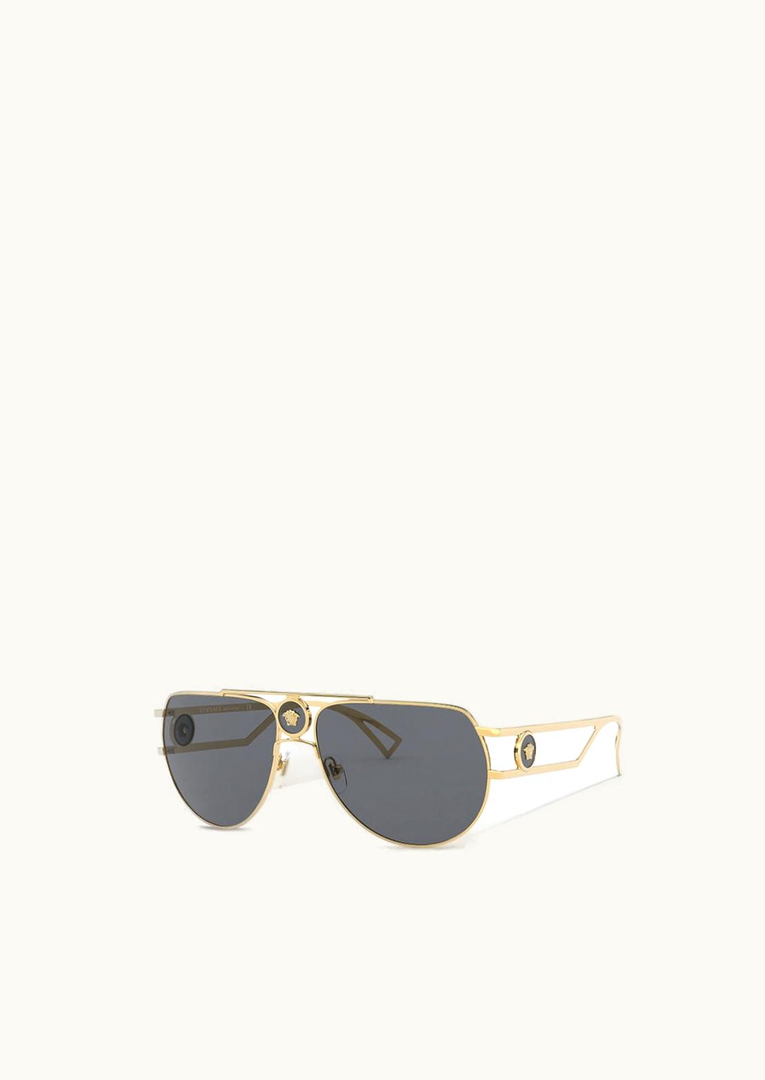 Versace Versace Medusa Pilot Sunglasses Gold