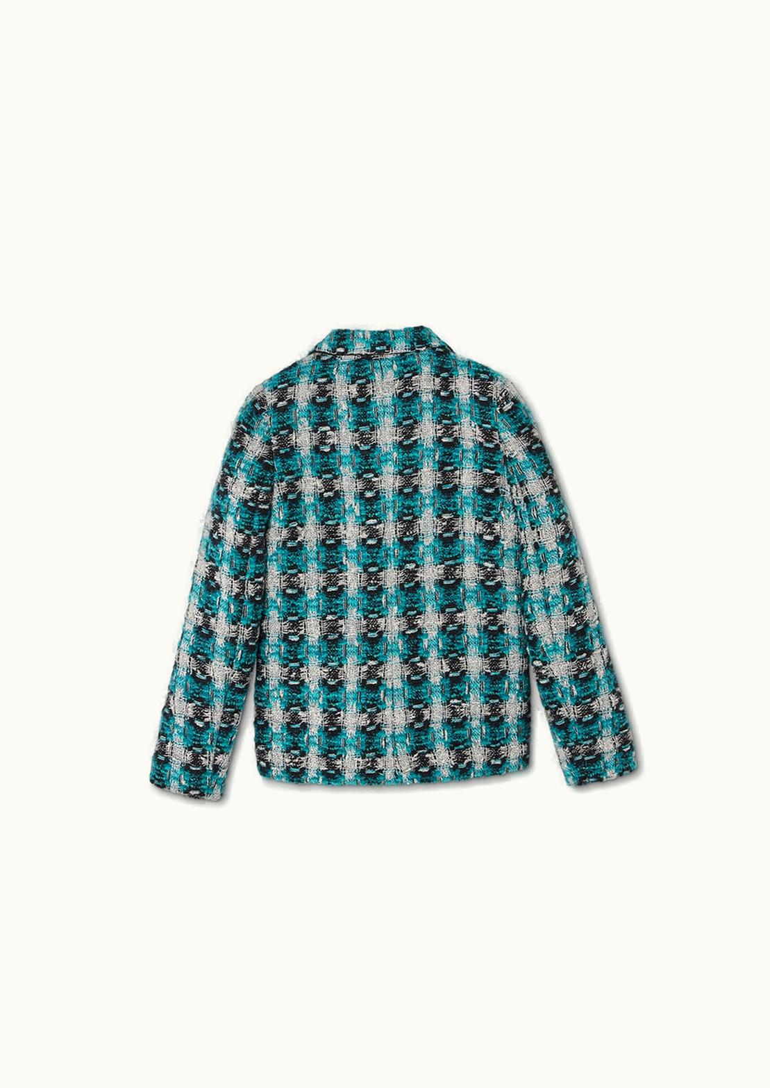 Versace Versace Medusa Tweed Kids Blazer Blue