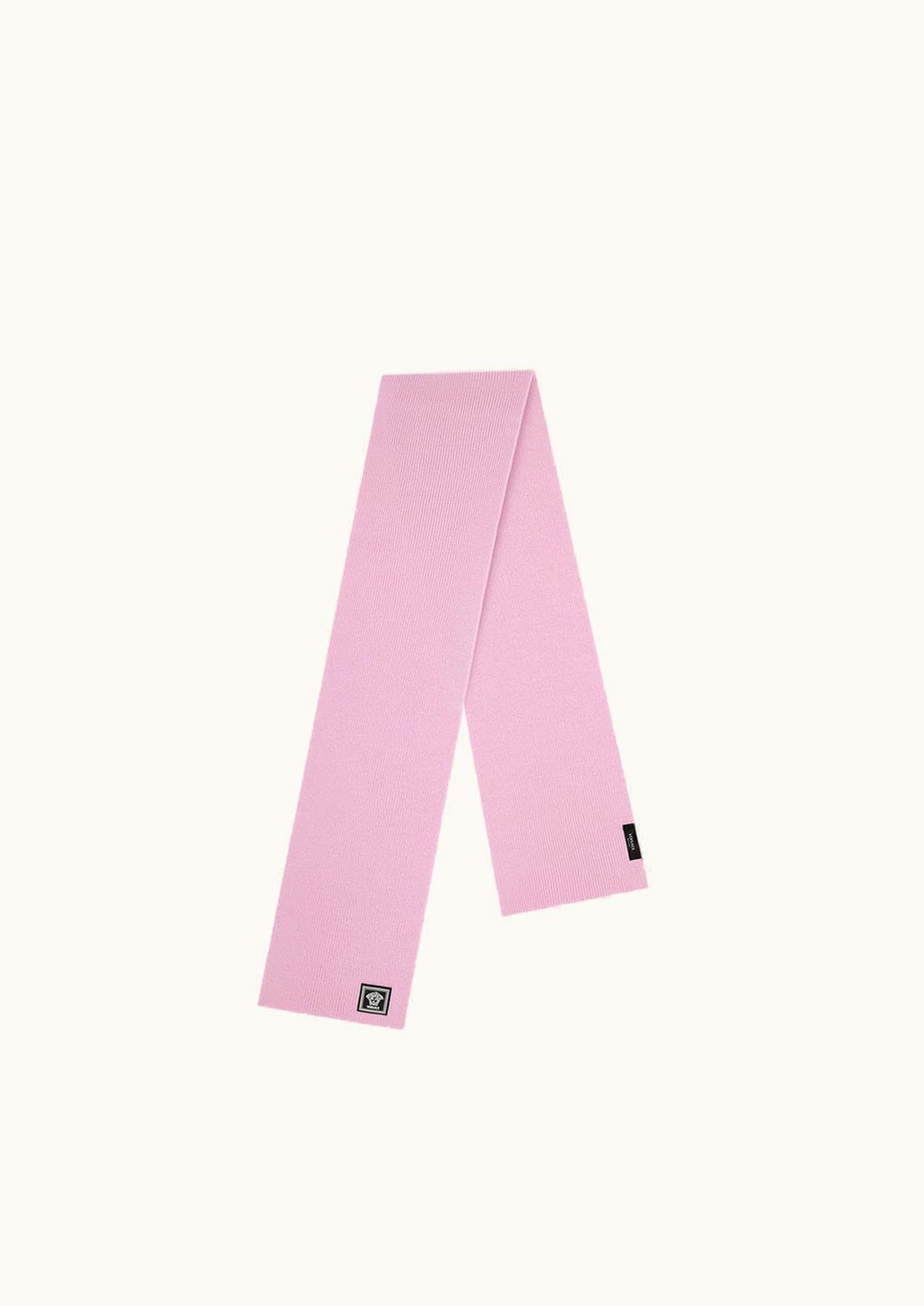 Versace Versace Medusa Wool Ribbed Scarf Pink