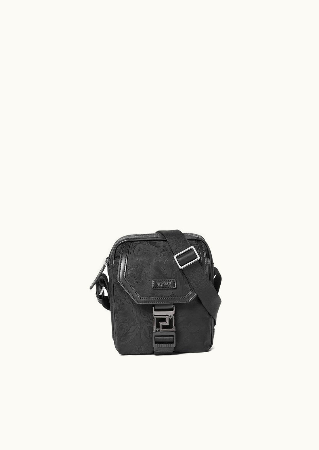 Versace Versace Neo Nylon Jacquard Crossbody Bag Black