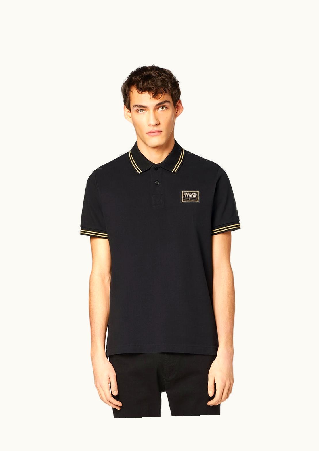 Versace Versace Piece Number Polo Shirt Black, Gold