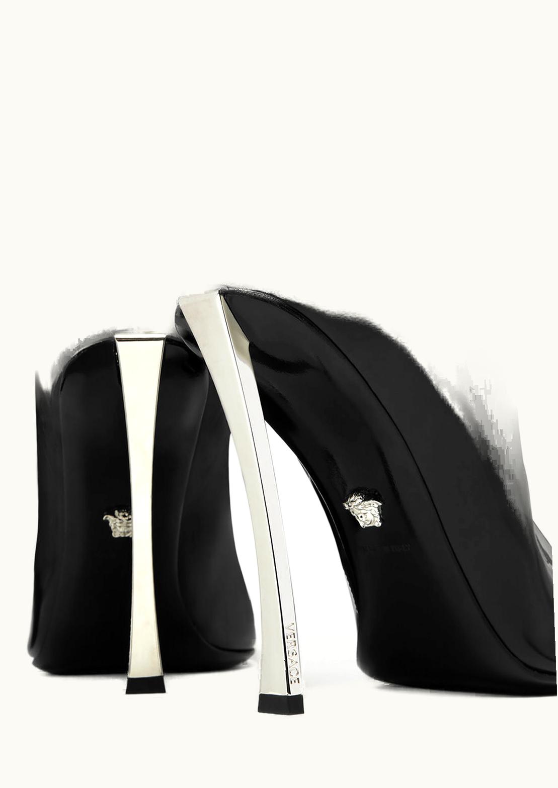 Versace Versace Pin-Point Knee-High Boots Black, Silver