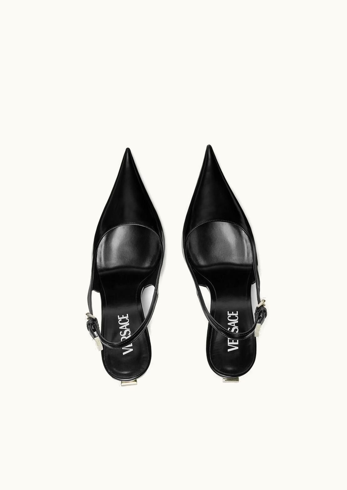 Versace Versace V-Buckle Stiletto Sandals Black