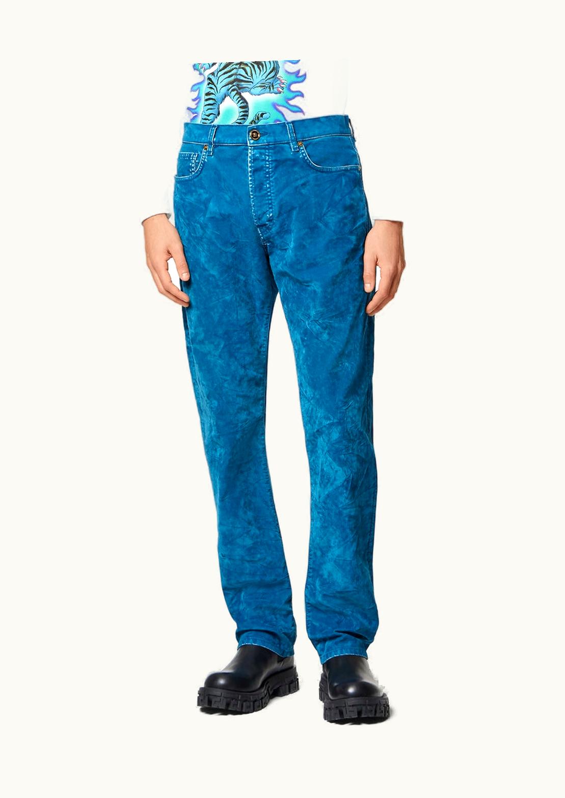 Versace Versace Regular-Fit Velvet Jeans Blue