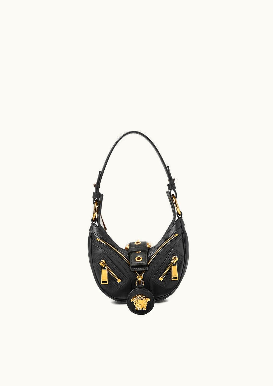 Versace Versace Repeat Mini Hobo Bag Black, Gold