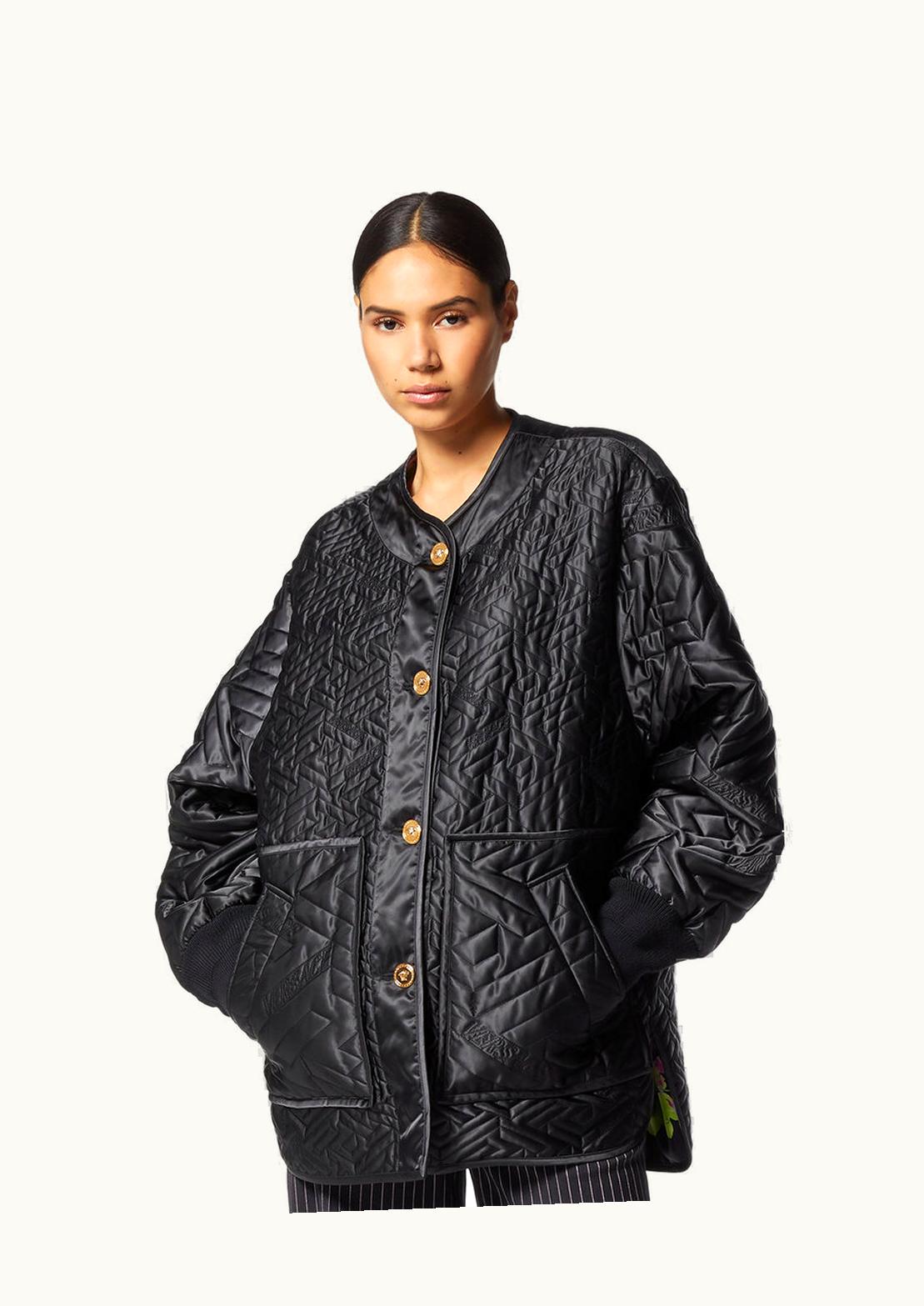 Versace Versace Reversible Medusa Orchid Jacket Black, Print