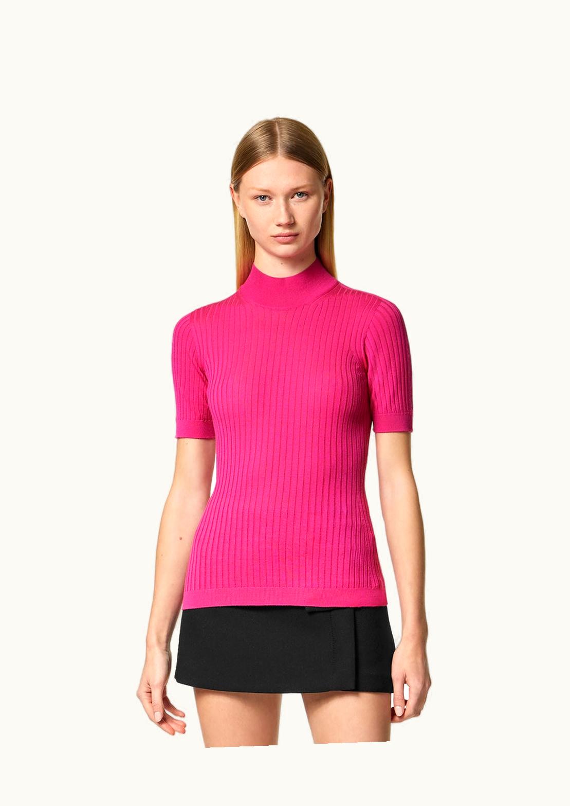 Versace Versace Ribbed Knit T-Shirt Pink