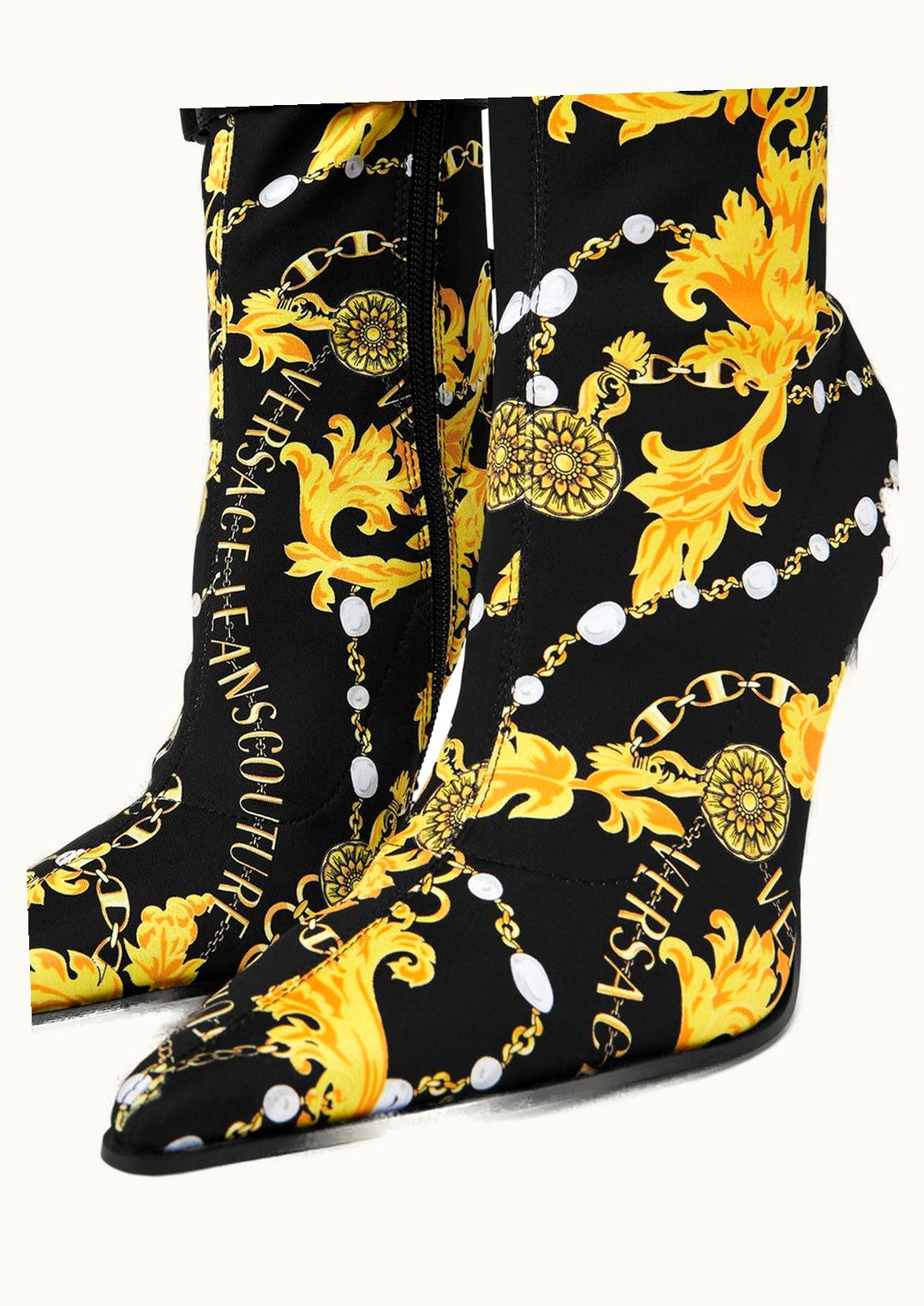 Versace Versace Chain Couture Ankle Boots Black, Gold