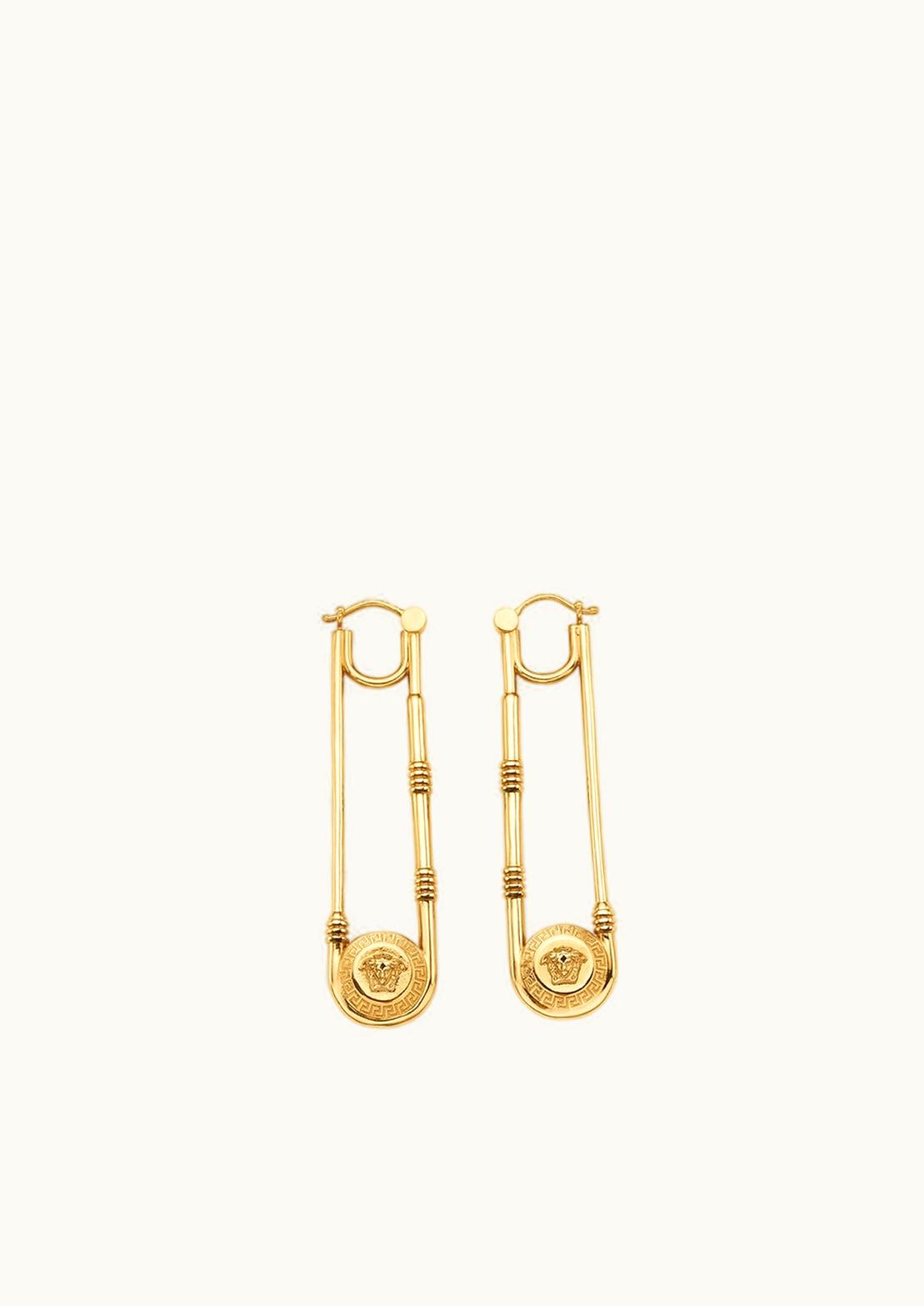 Versace Versace Medusa Safety Pin Earrings Gold