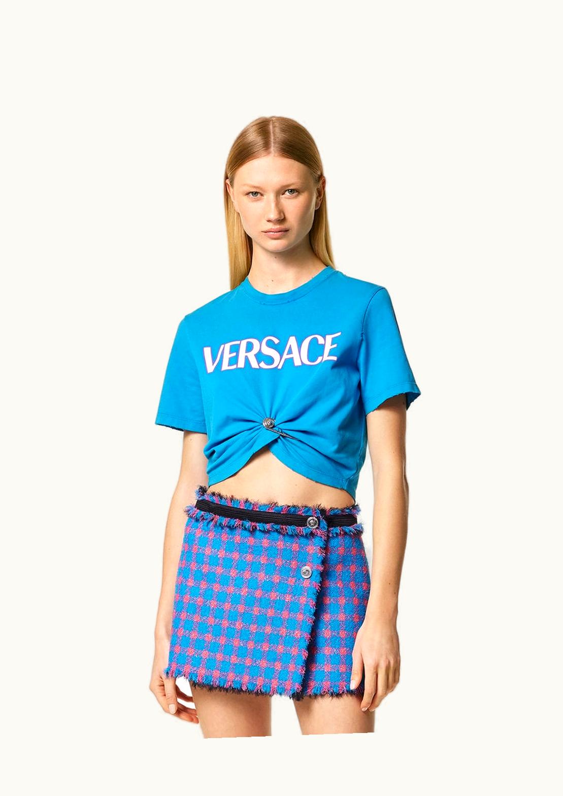 Versace Versace Safety Pin Logo T-Shirt Blue