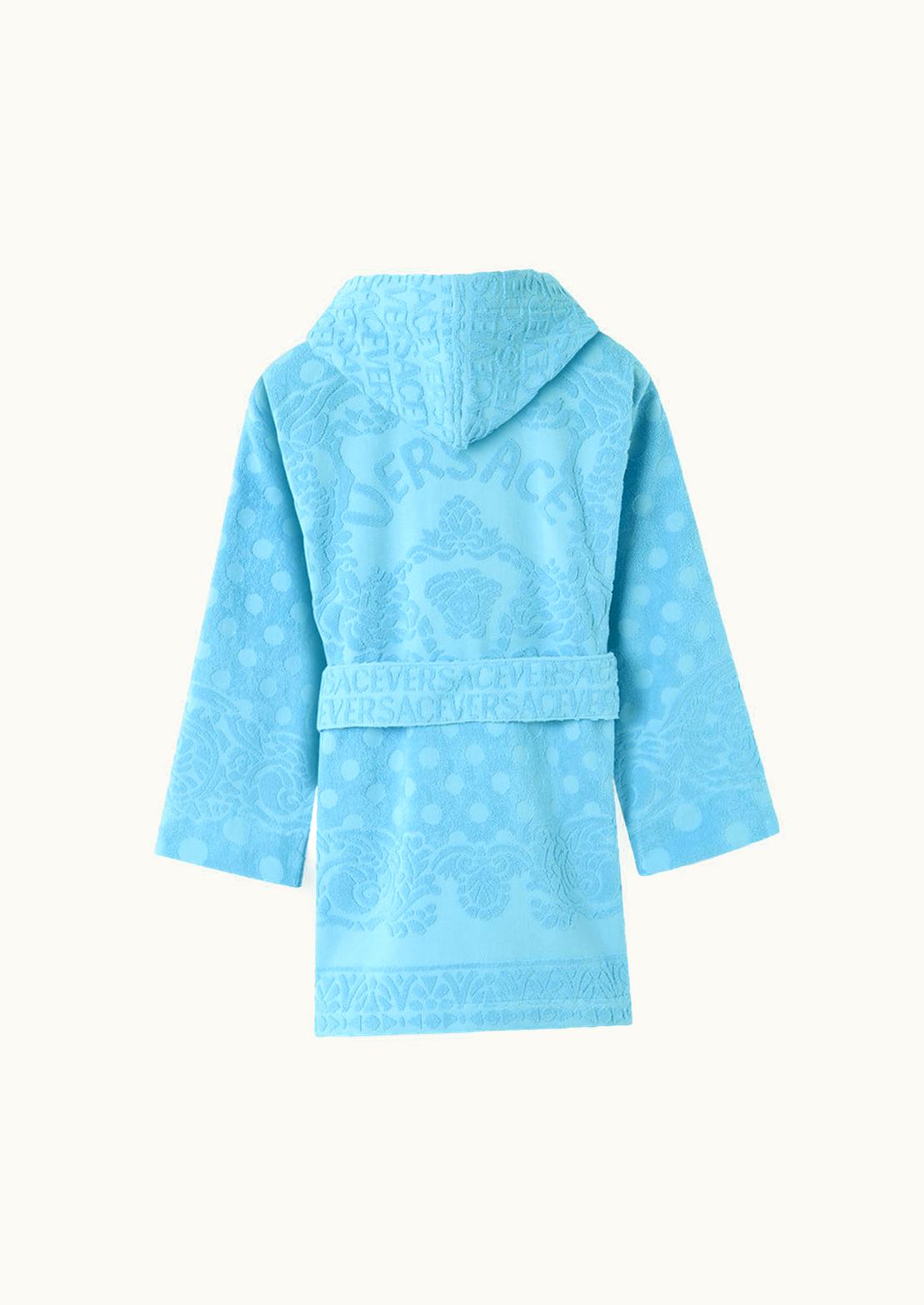 Versace Versace Seashell Baroque Short Bathrobe Blue
