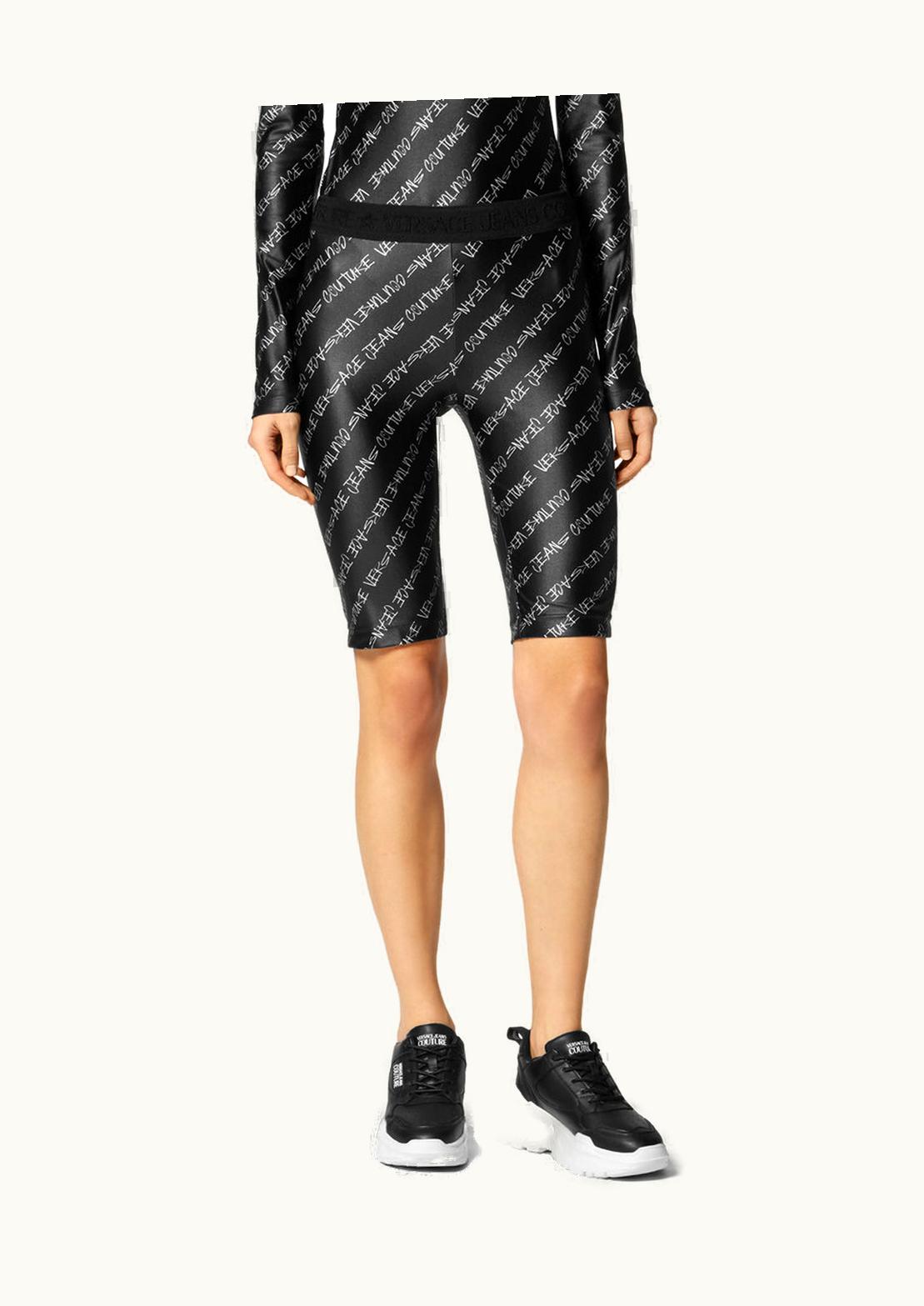Versace Versace Signature Stretch-Jersey Bicycle Shorts Black