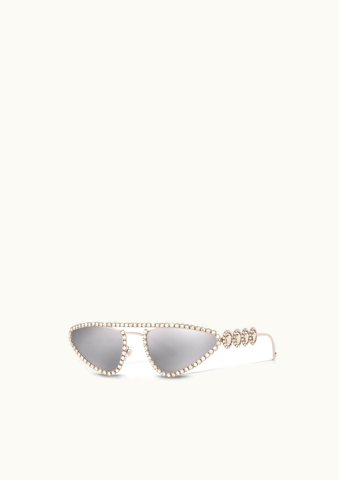 Versace Versace Signature Medusa Crystal Sunglasses Silver