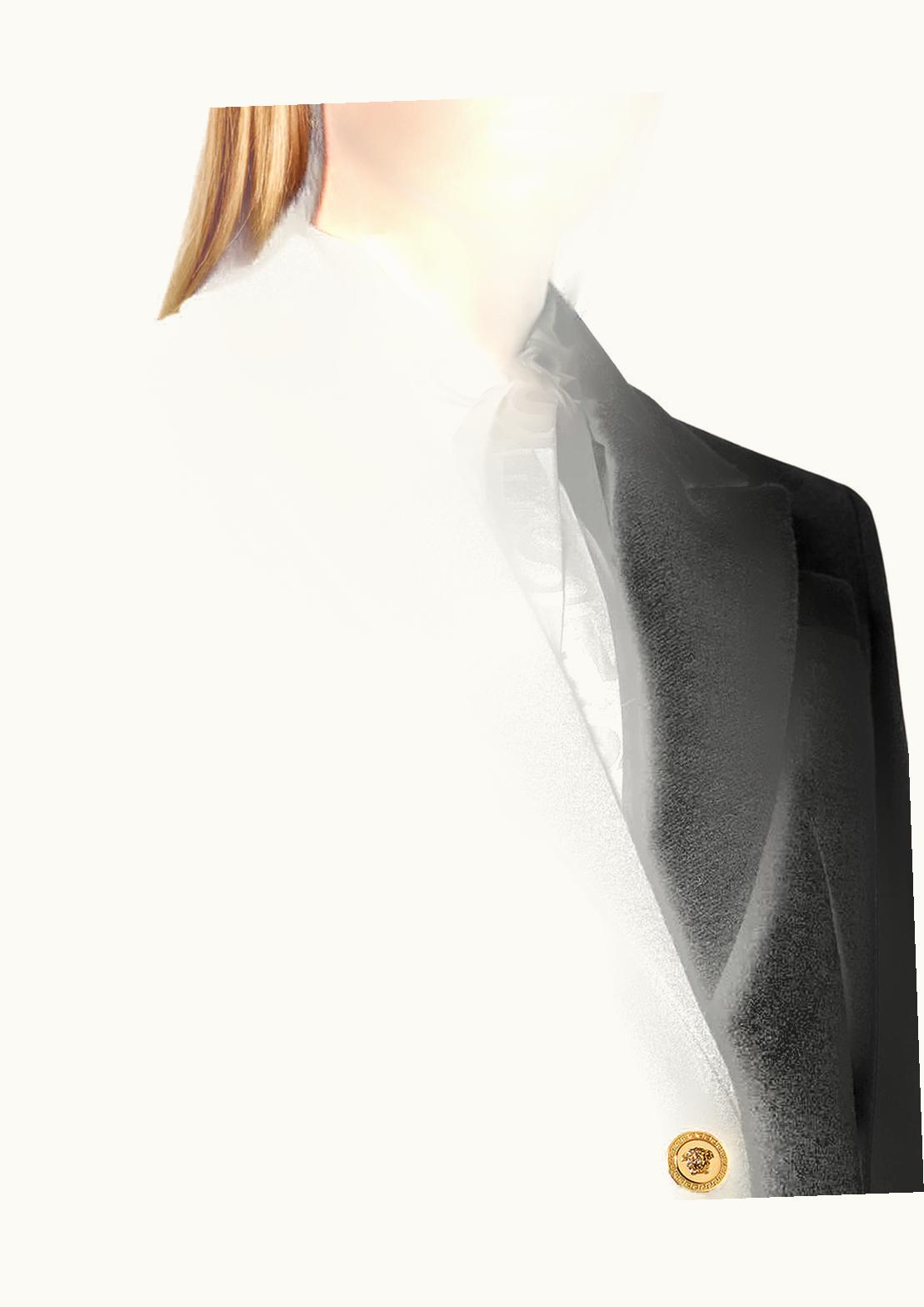 Versace Versace Single-Breasted Long Coat Black