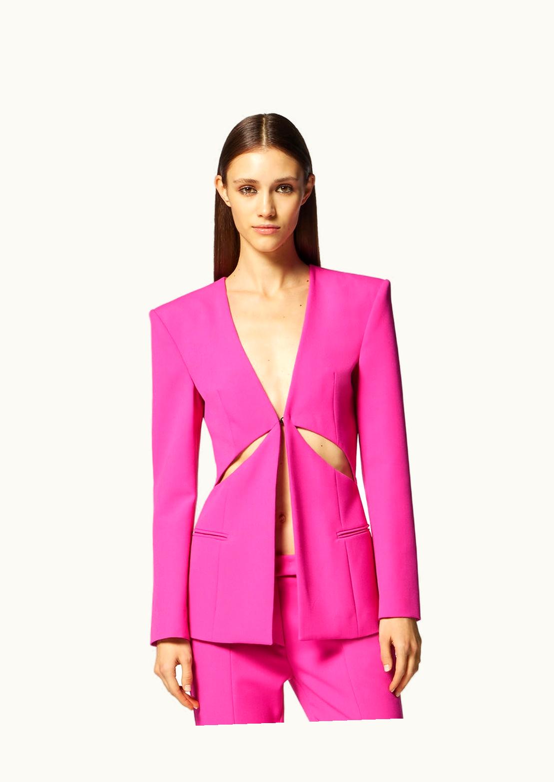Versace Versace Slashed Single-Breasted Blazer Pink