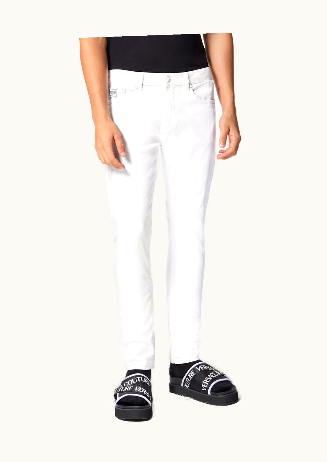 Versace Versace Slim-Fit Jeans White, Print - Signature Model Denim White