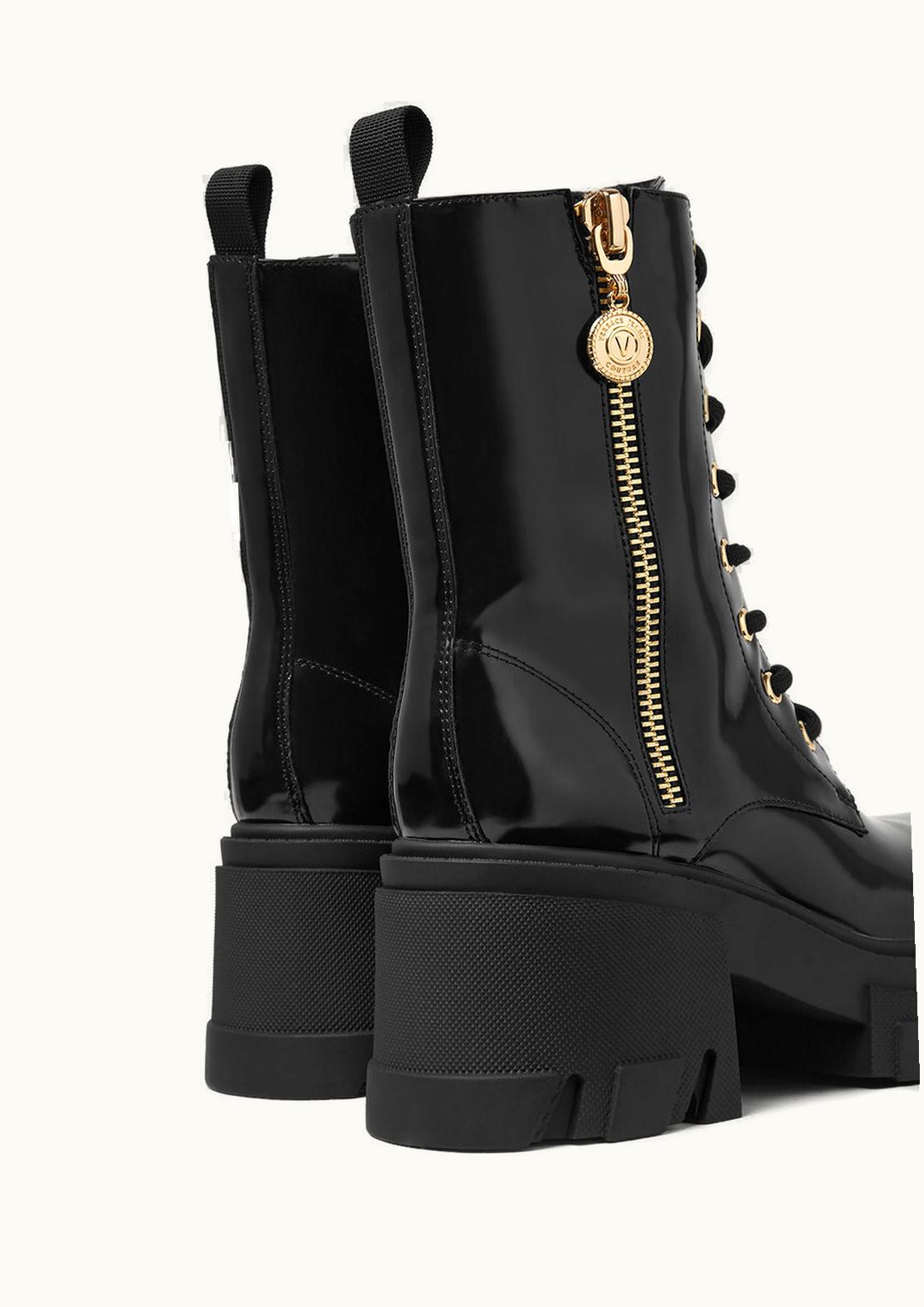 Versace Versace Sophie Lace-Up Boots Black Patent
