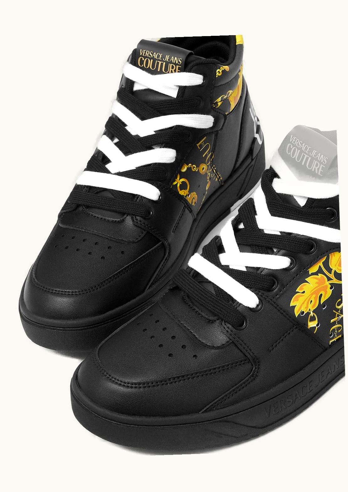 Versace Versace Starlight Logo Couture Trainers Black, Gold