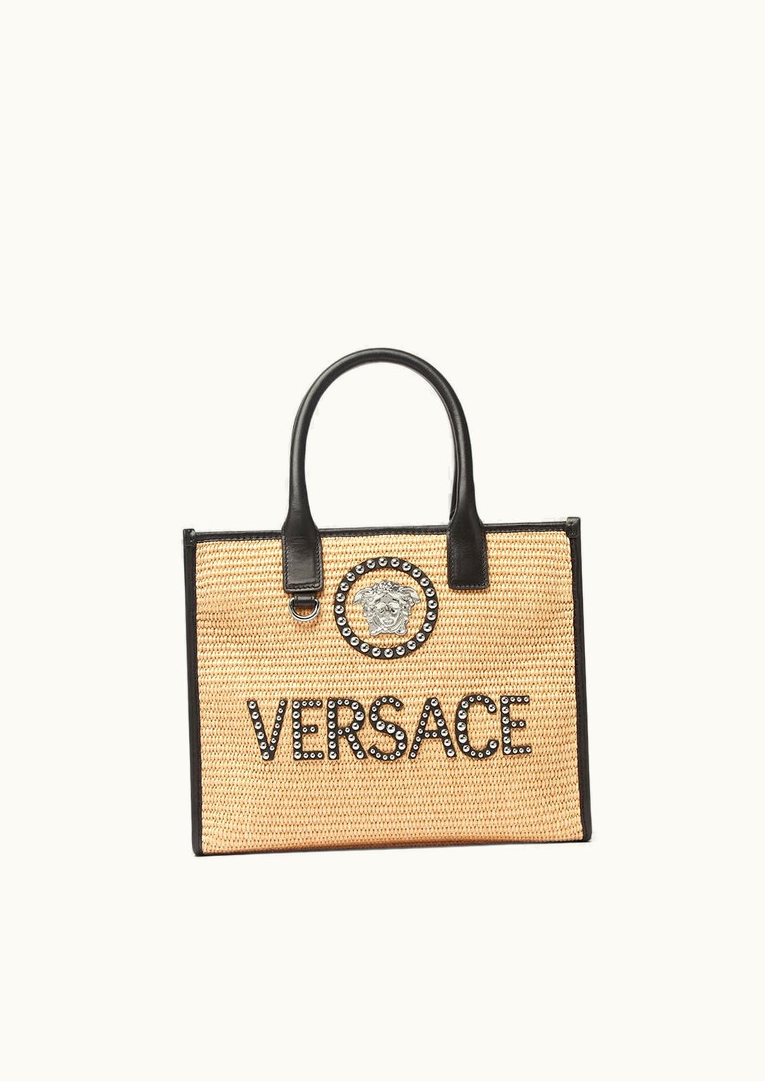 Versace Versace Studded La Medusa Small Tote Bag Beige