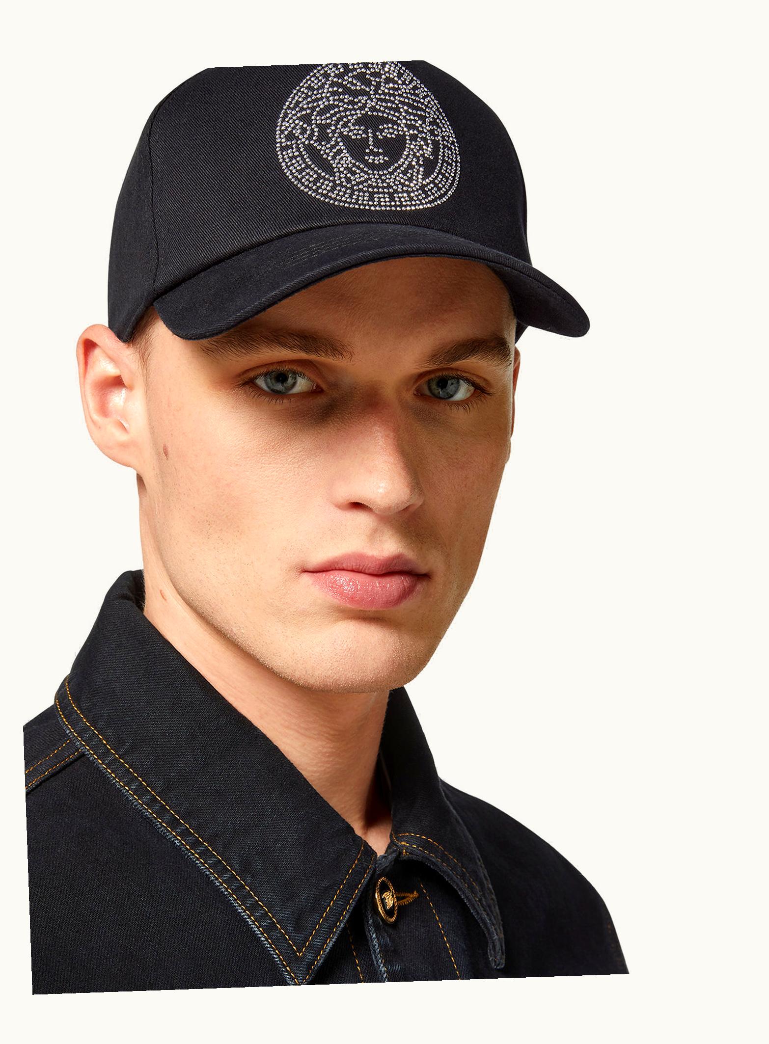 Versace Versace Studded Medusa Baseball Cap Black