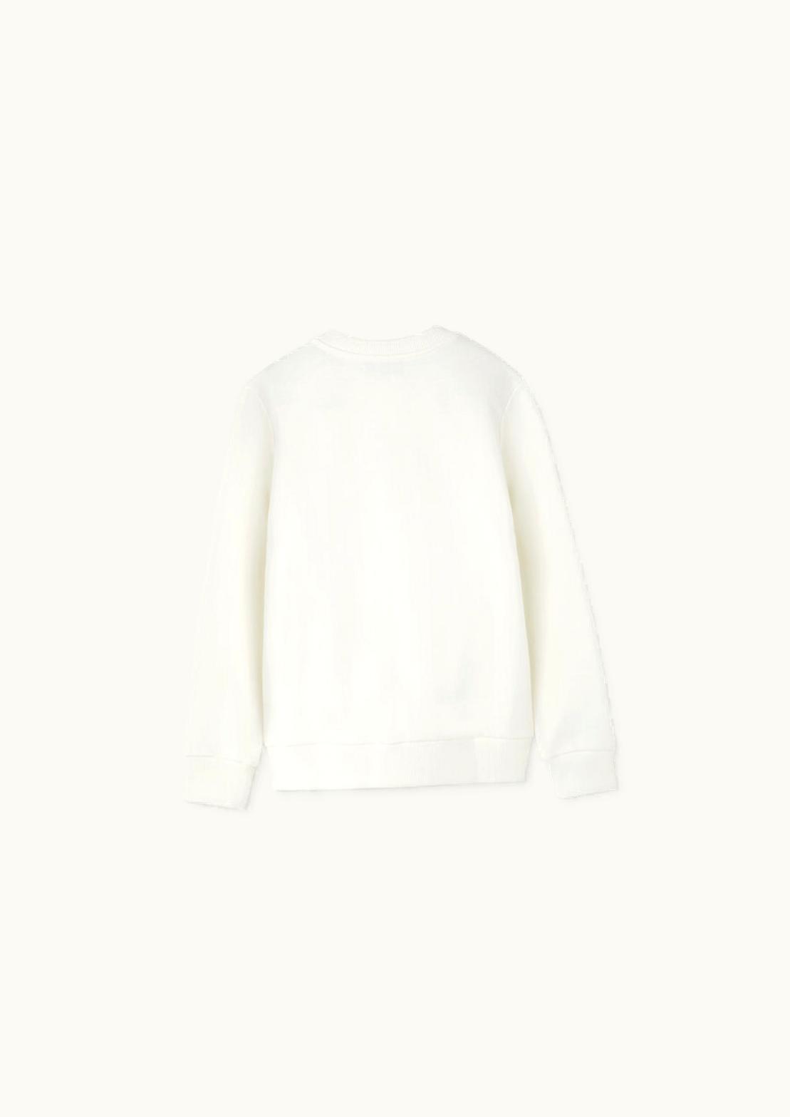 Versace Versace Studded Medusa Organic Cotton Kids Sweatshirt White