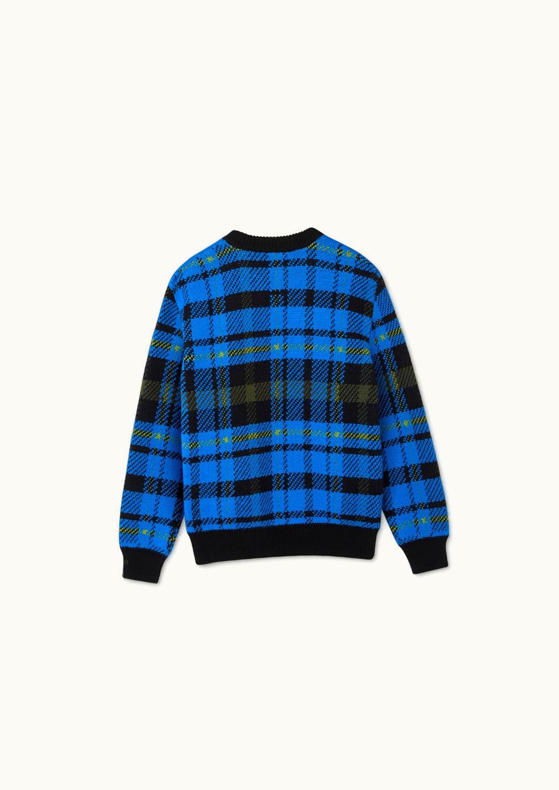 Versace Versace Tartan Kids Jumper Blue