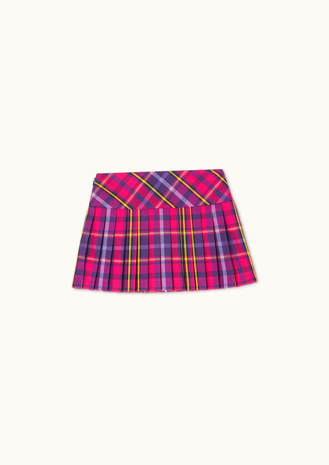 Versace Versace Medusa Tartan Kids Mini Skirt Pink