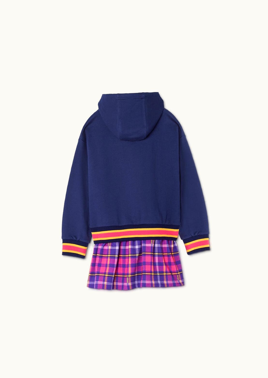 Versace Versace Tartan Kids Sweatshirt Dress Blue