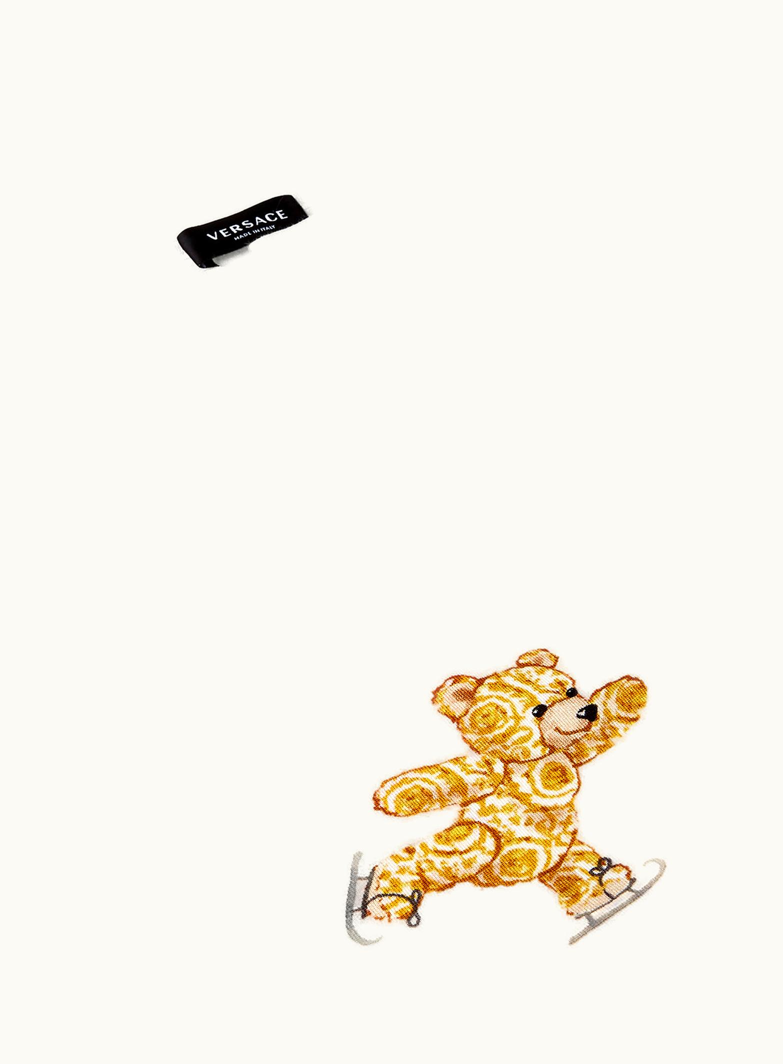 Versace Versace Teddy On Ice Baby Sleepsuit Print, Pink